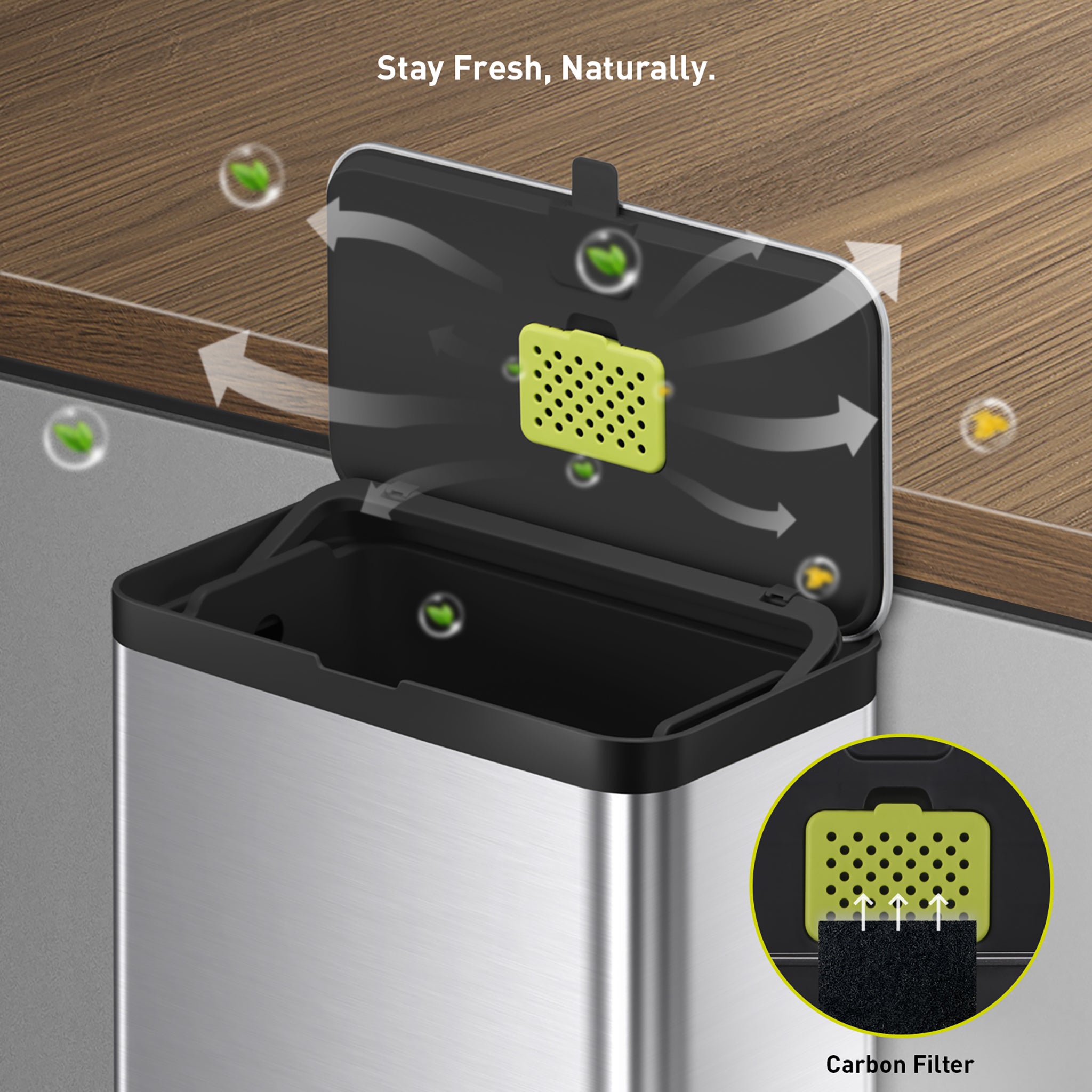 eko-deluxe-puro-compost-bin-with-liner-7l-1-85-gal-stainless-black image 6