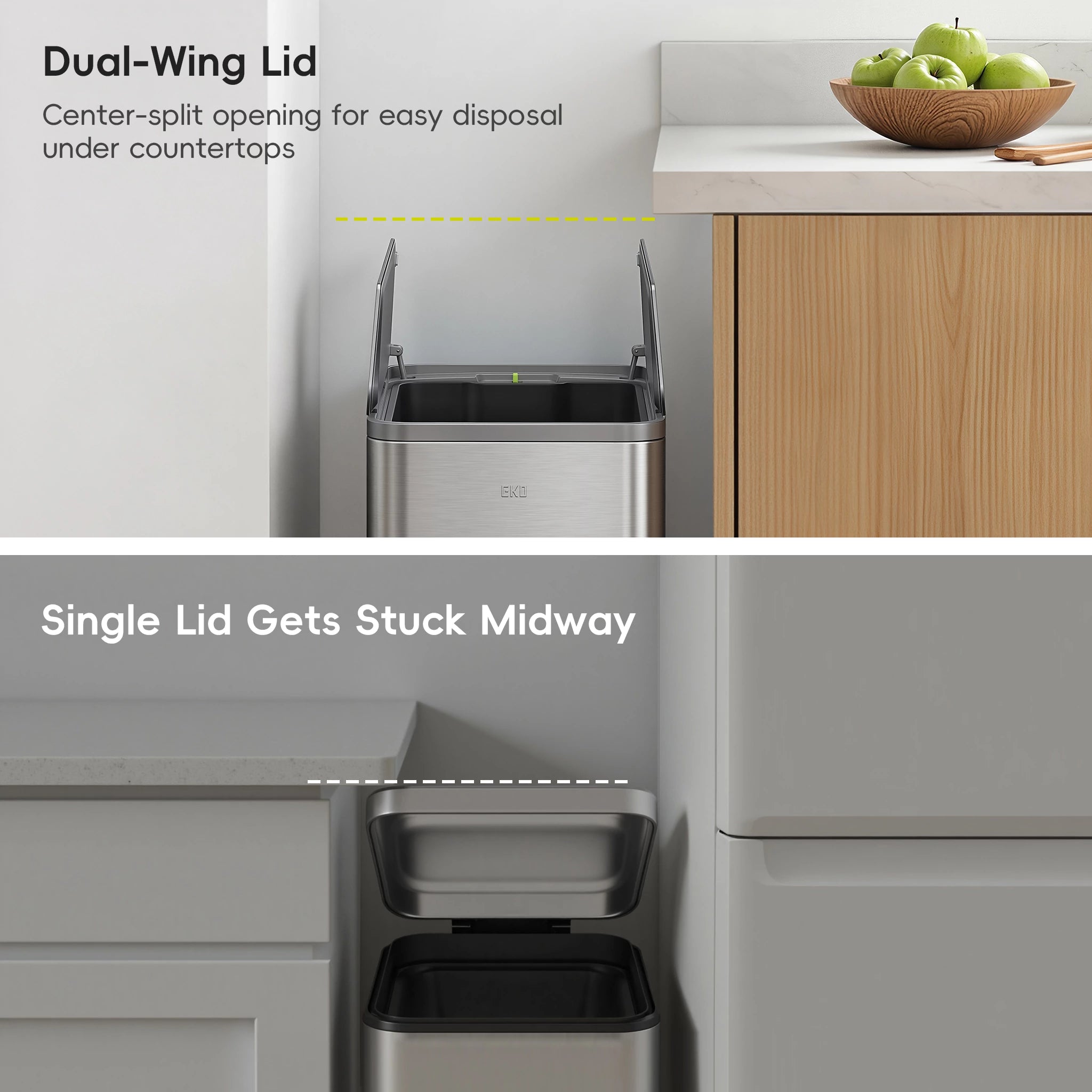 eko-x-wing-50l-13-2-gallon-slim-step-trash-can-with-dual-wing-lid image 3