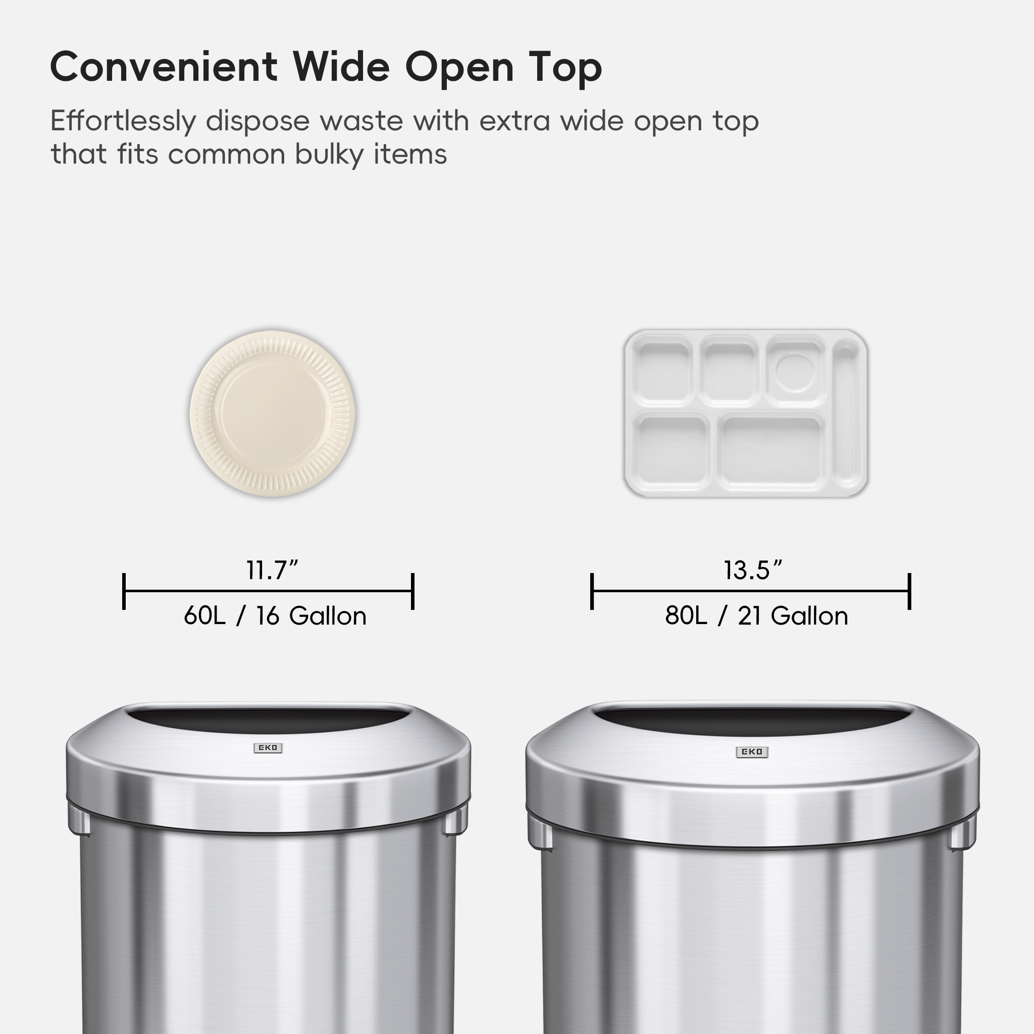 eko-urban-21-gallon-80l-semi-round-open-top-waste-bin-brushed-stainless-steel-co image 5