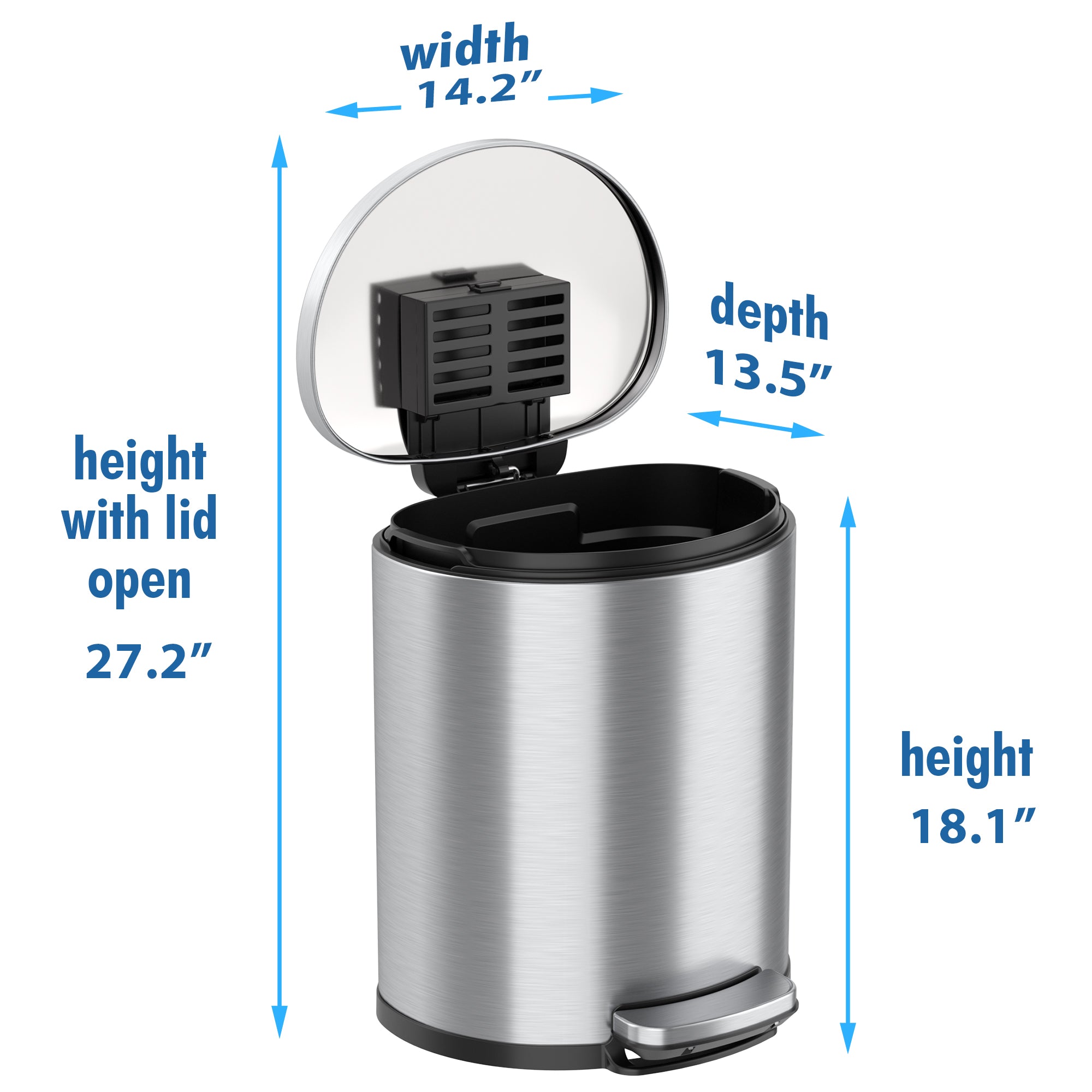 itouchless-softstep-5-gallon-semi-round-stainless-steel-step-bathroom-trash-can- image 6