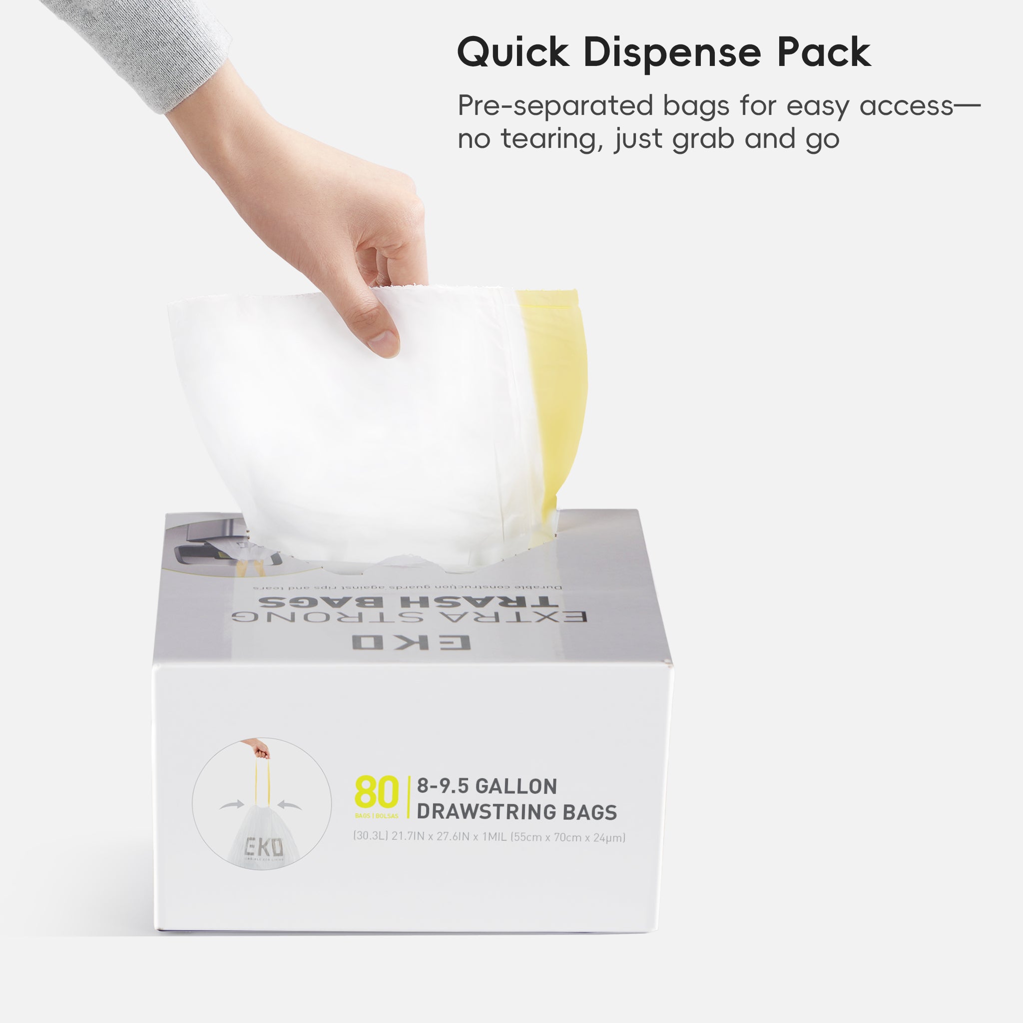 eko-code-e-9-5-gallon-easy-dispense-roll-trash-bags-320-count-heavy-duty-leakpro image 5