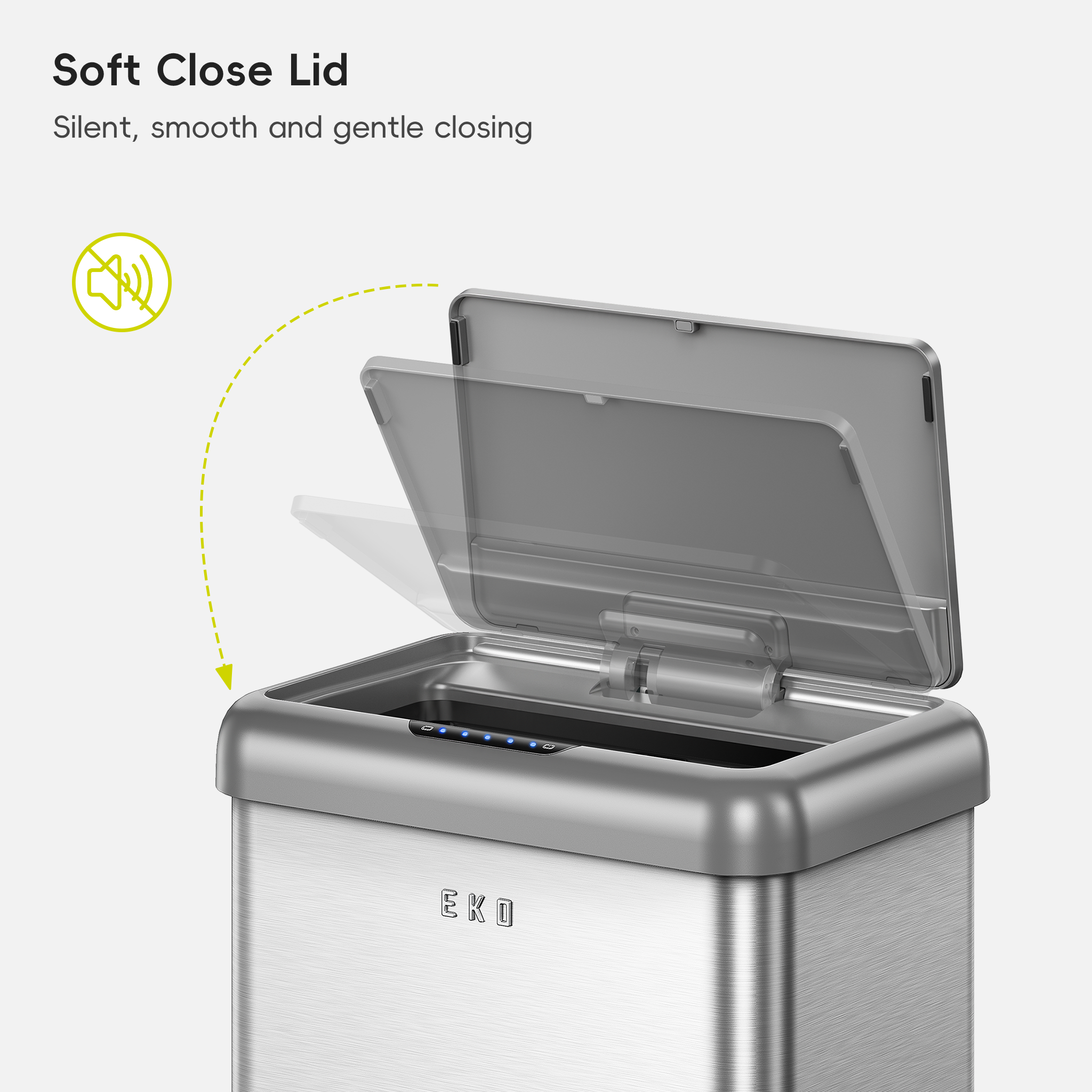 eko-vintage-dual-compartment-32l-18l-stainless-steel-motion-sensor-trash-can image 5