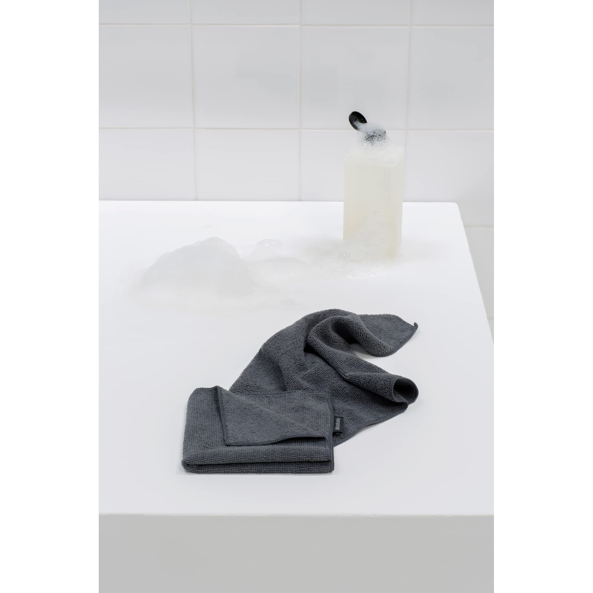 brabantia-2-pack-microfiber-cleaning-dish-cloths-dark-gray-12x12-inches image 3