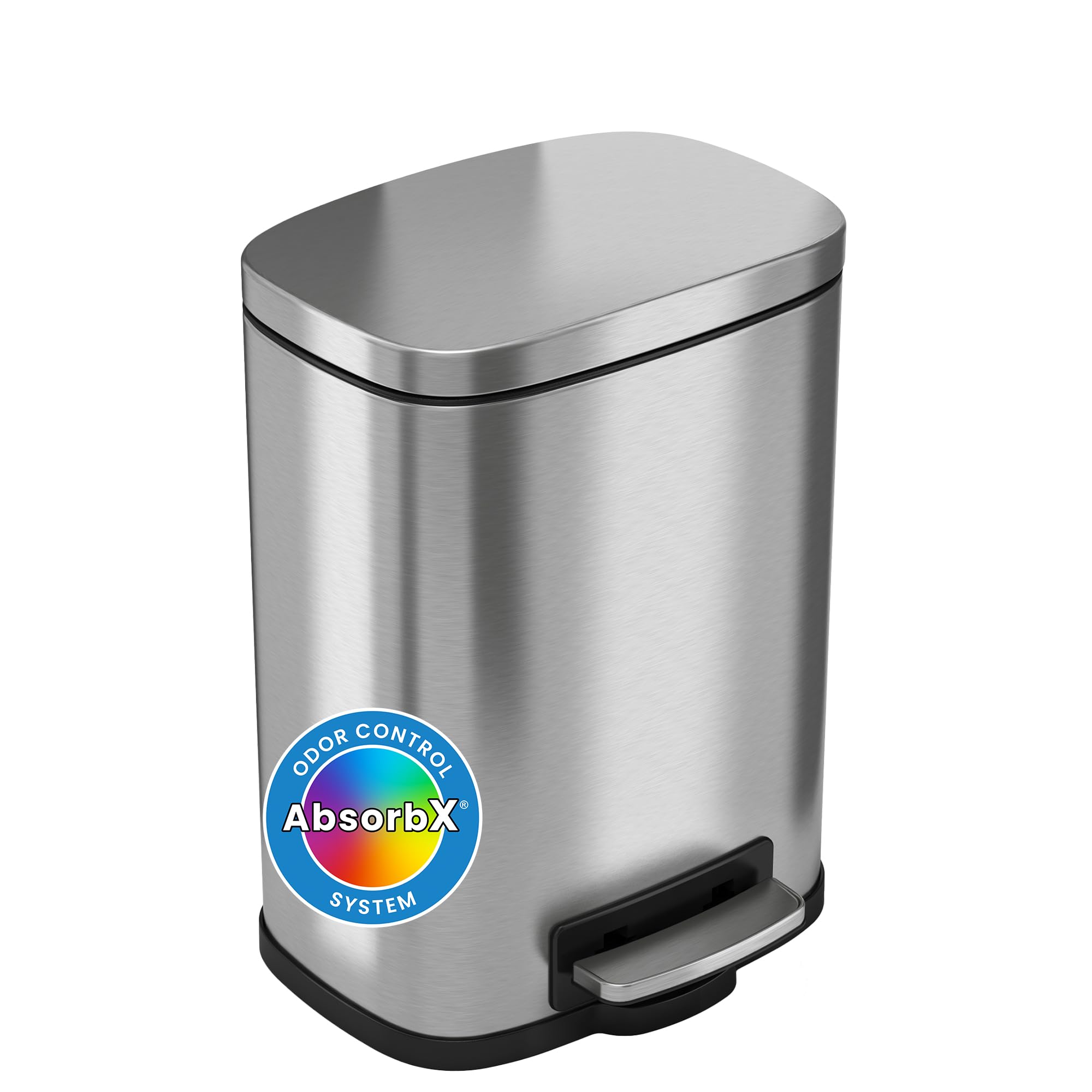 itouchless-softstep-1-3-gallon-step-trash-can-stainless-steel-pedal-bin-with-abs image 7