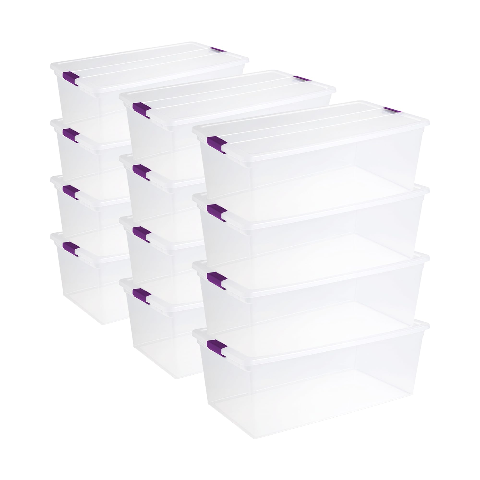 sterilite-110-quart-clearview-latch-box-storage-container-12-pack image 1