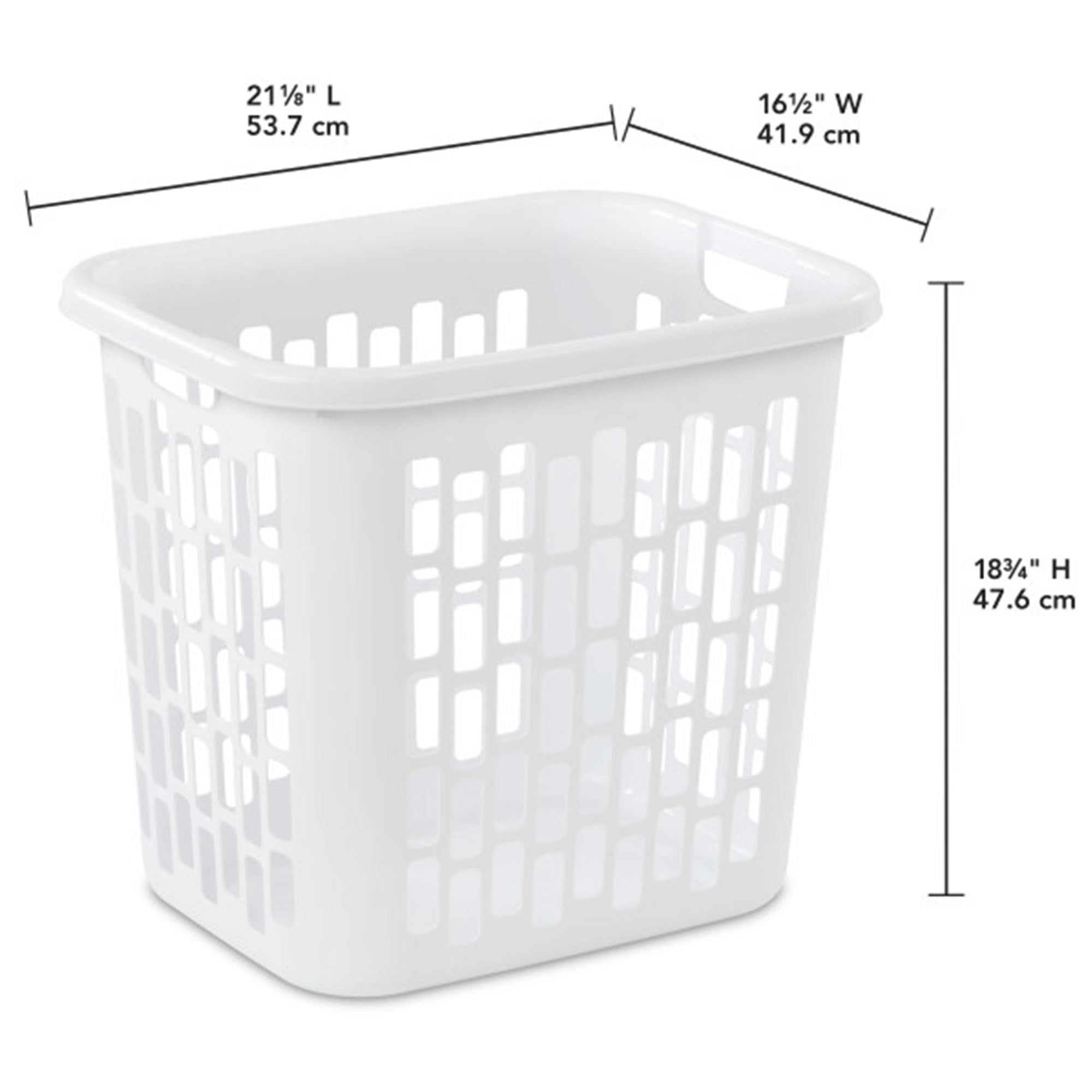 sterilite-ultra-easy-carry-laundry-basket-large-plastic-hamper-with-integrated-h image 2