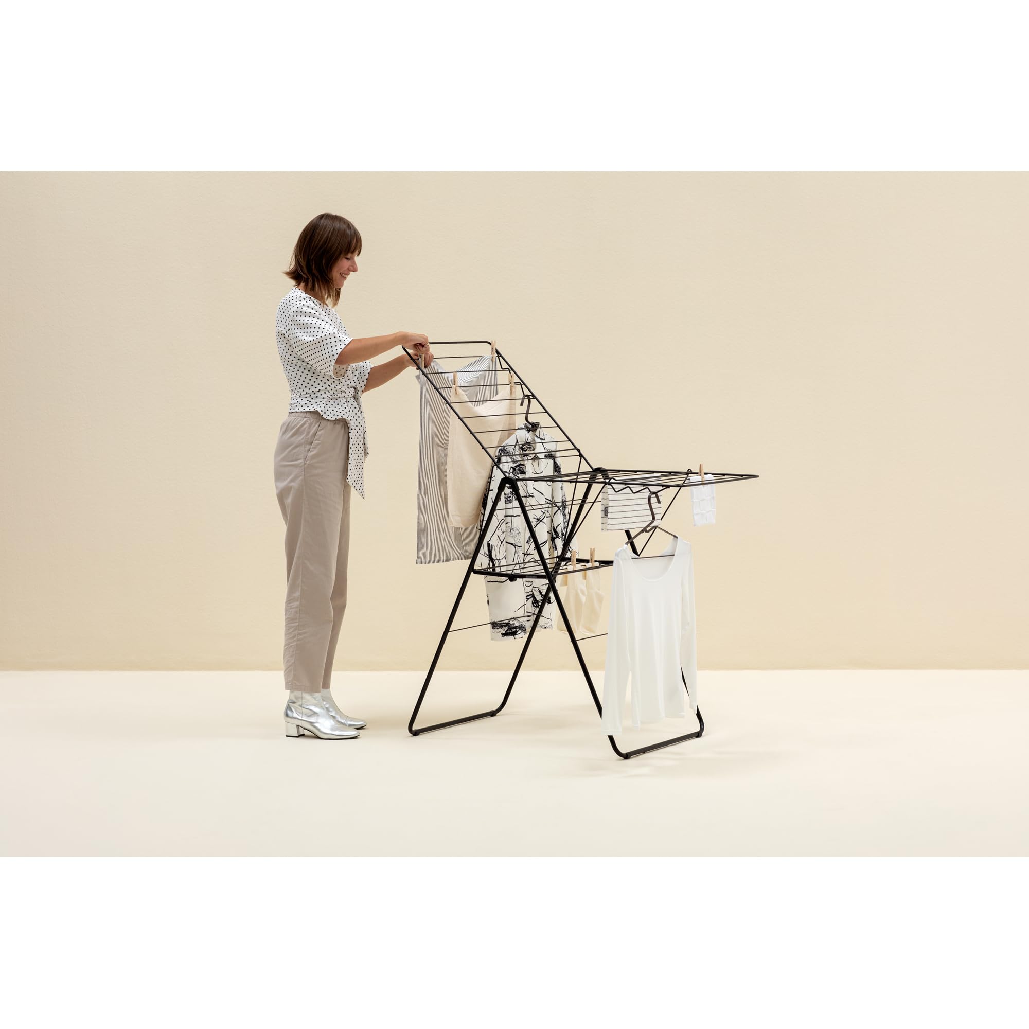 brabantia-hangon-clothes-drying-rack-67ft-20m-matt-black-large-indoor-airer-with image 2