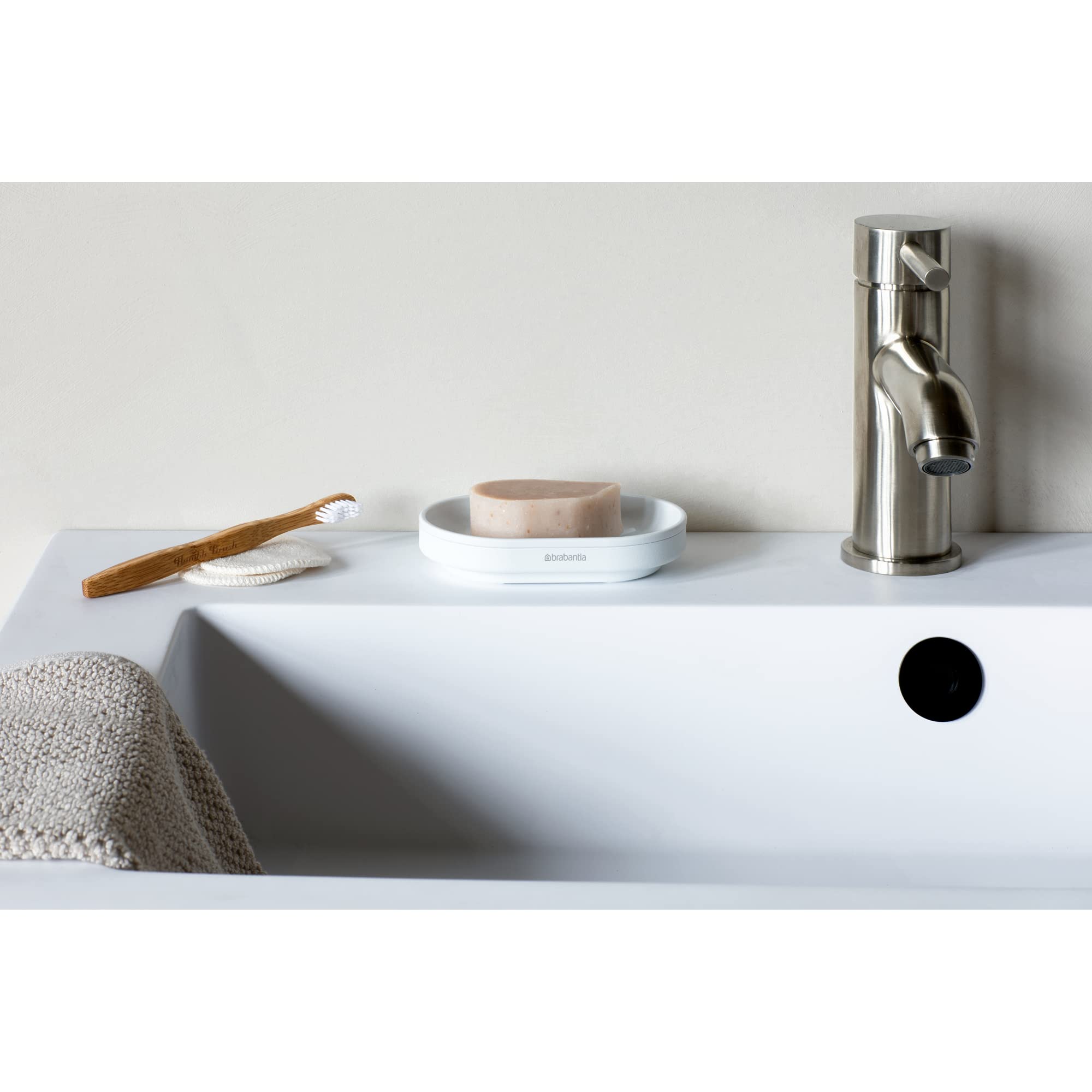 brabantia-mindset-soap-dish-mineral-fresh-white-anti-rust-metal-non-slip-basin-s image 8