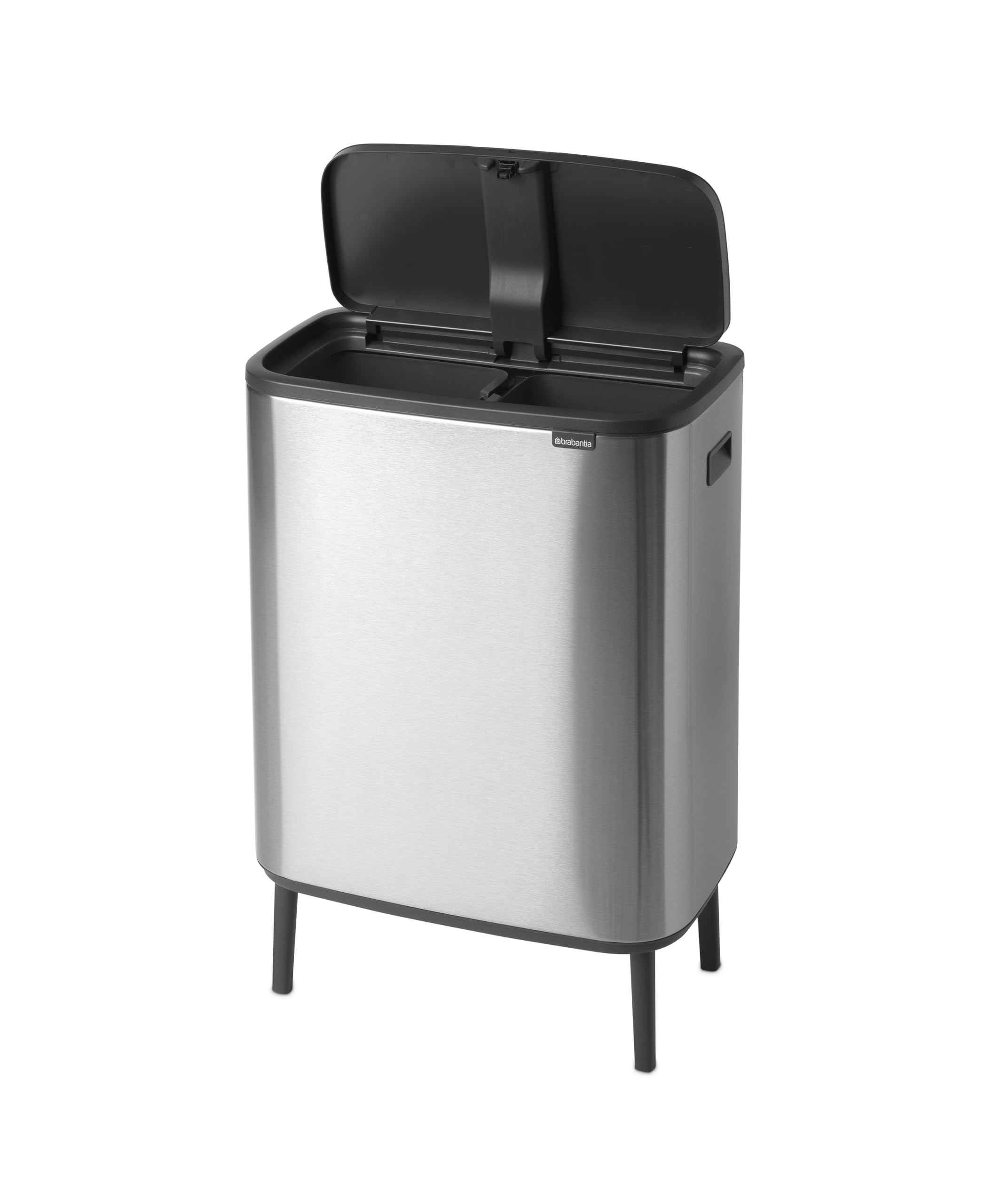 brabantia-bo-hi-touch-top-16-gal-dual-compartment-kitchen-trash-can-with-raised- image 4