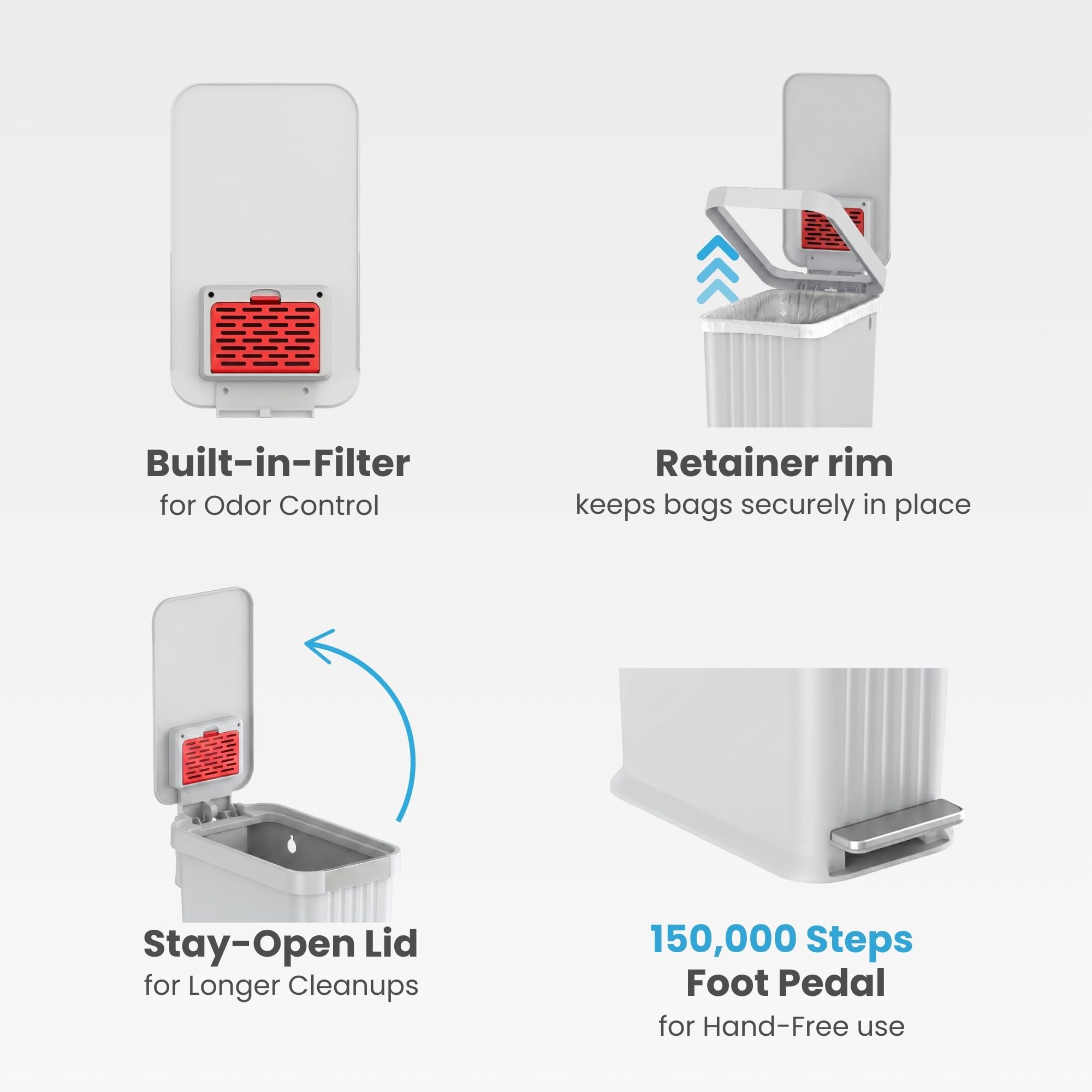 itouchless-softstep-50l-13-2-gal-slim-step-pedal-trash-can-with-odor-filter-ston image 5