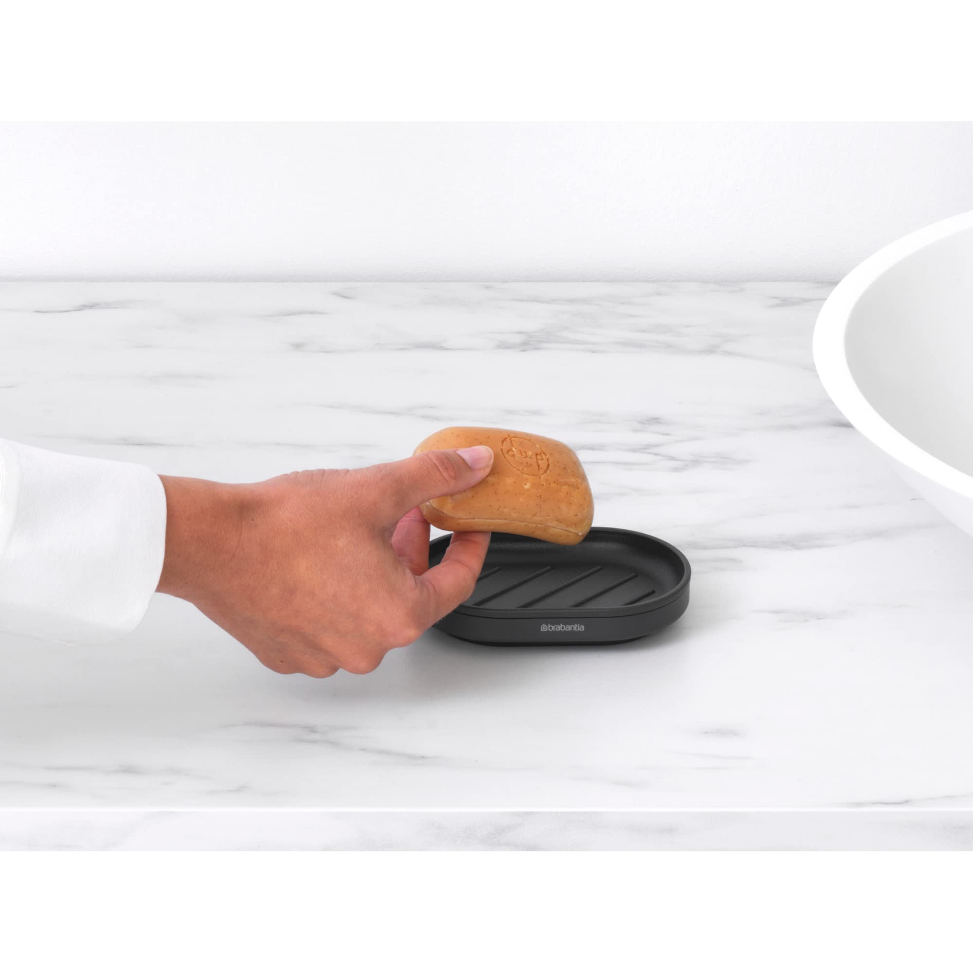 brabantia-mindset-soap-dish-mineral-infinite-gray-anti-rust-metal-soap-tray image 3
