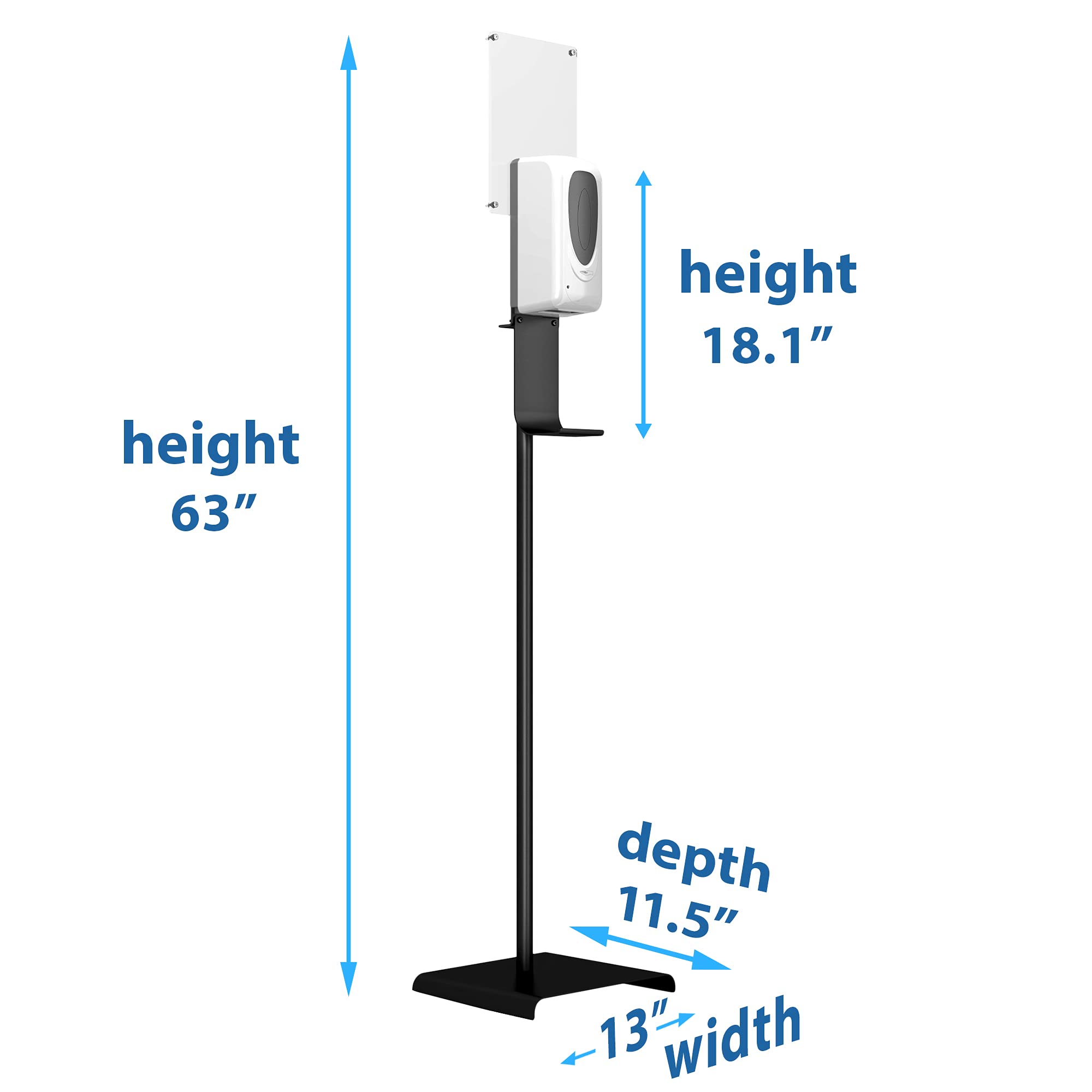 itouchless-sensor-sanitizer-dispenser-with-floor-stand-and-sign-board-1000-ml-ca image 2