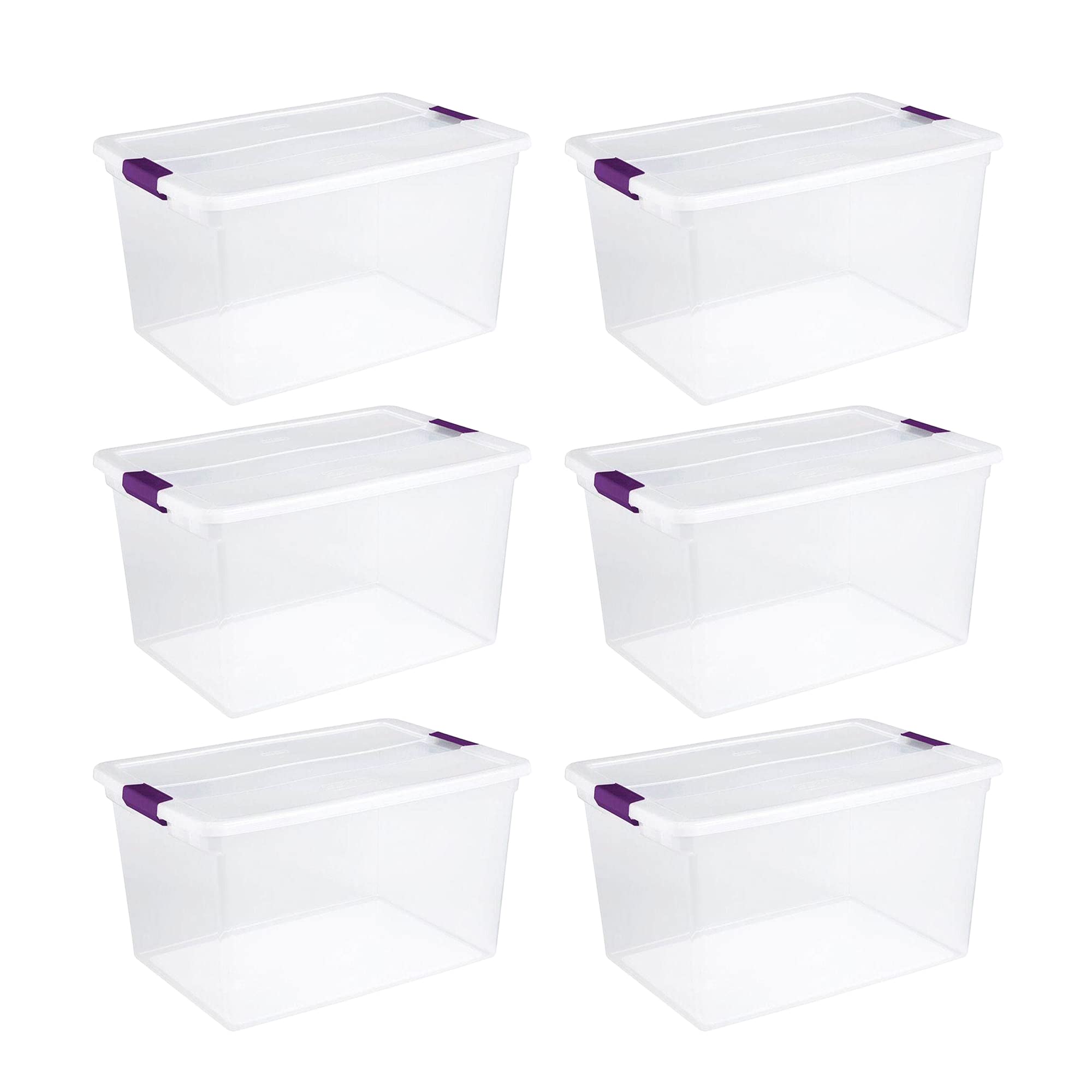 sterilite-6-pack-66-qt-12-pack-6-qt-clearview-latch-box-stackable-clear-plastic- image 2