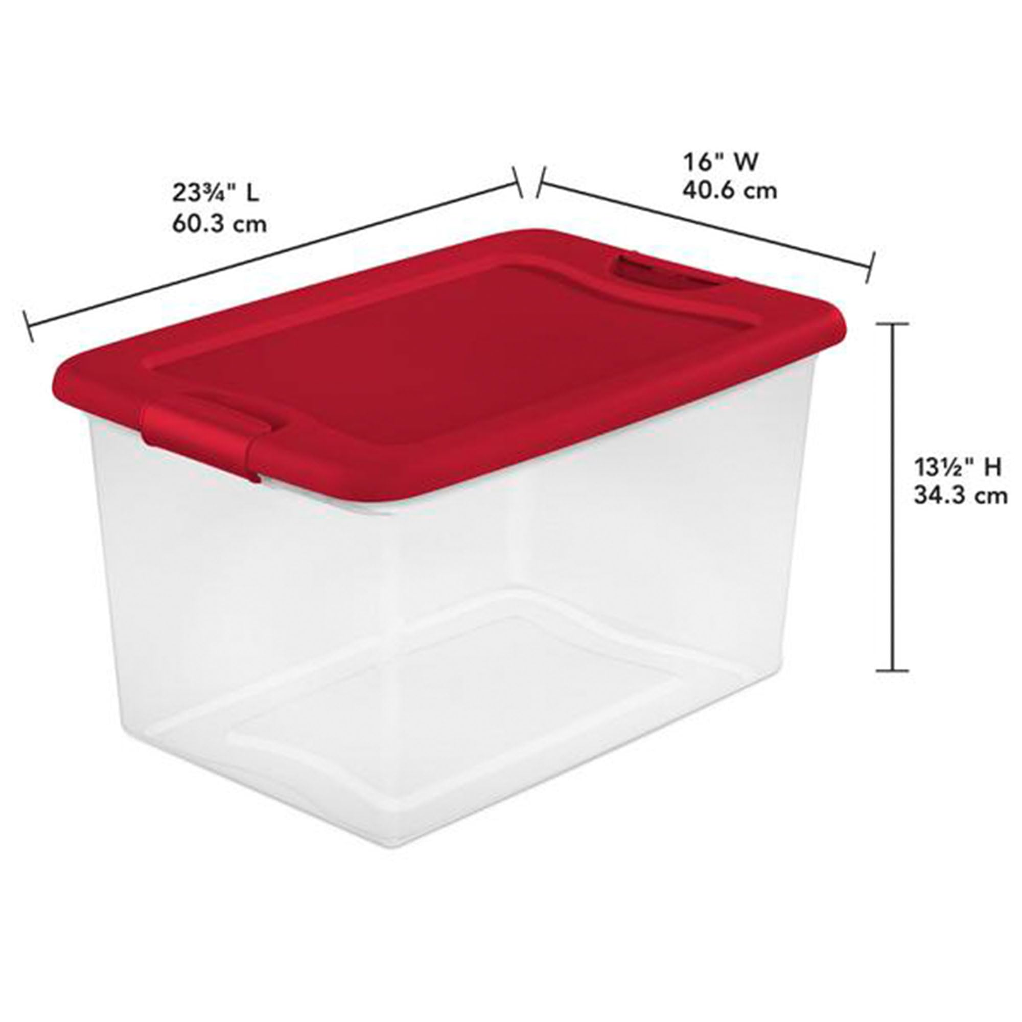 sterilite-64-qt-latching-storage-box-12-pack-clear-base-with-red-lid image 2