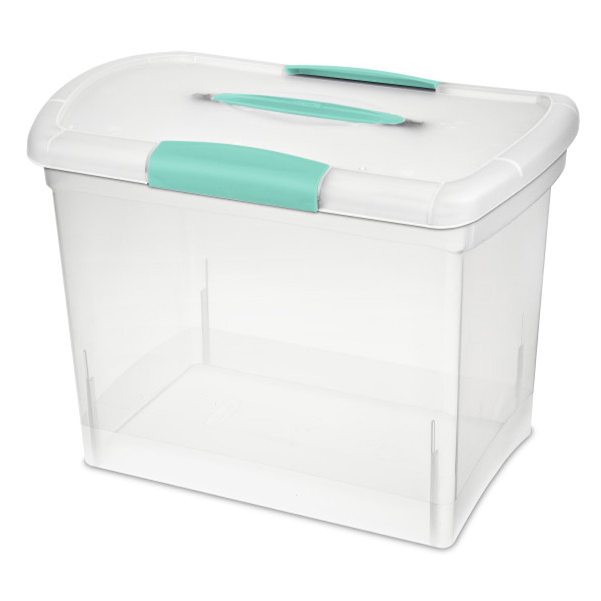sterilite-large-nesting-showoffs-stackable-storage-bin-with-latching-lid-clear-1 image 2
