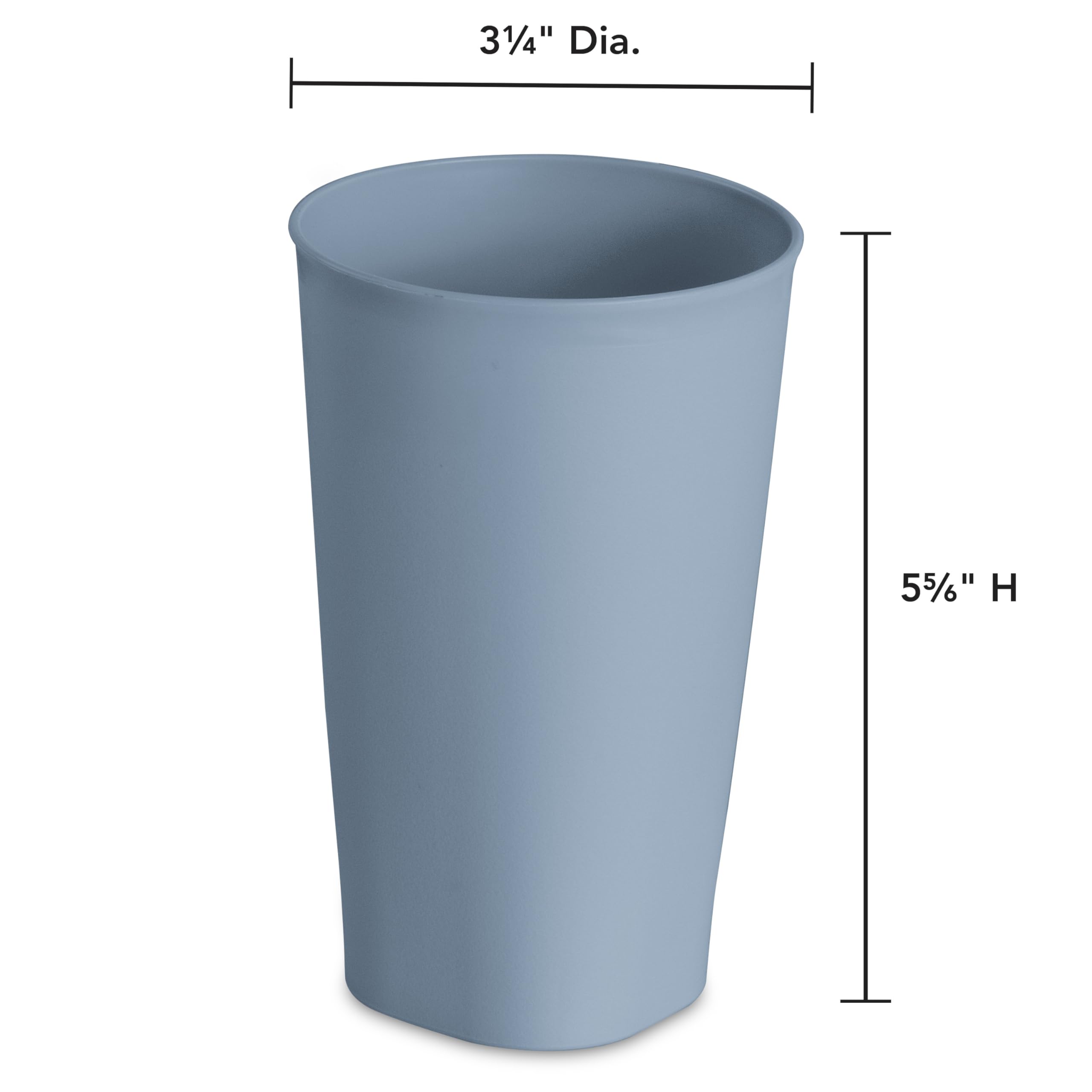 sterilite-20-oz-tumbler-cups-reusable-plastic-cups-for-water-or-juice-blue-8-pac image 3