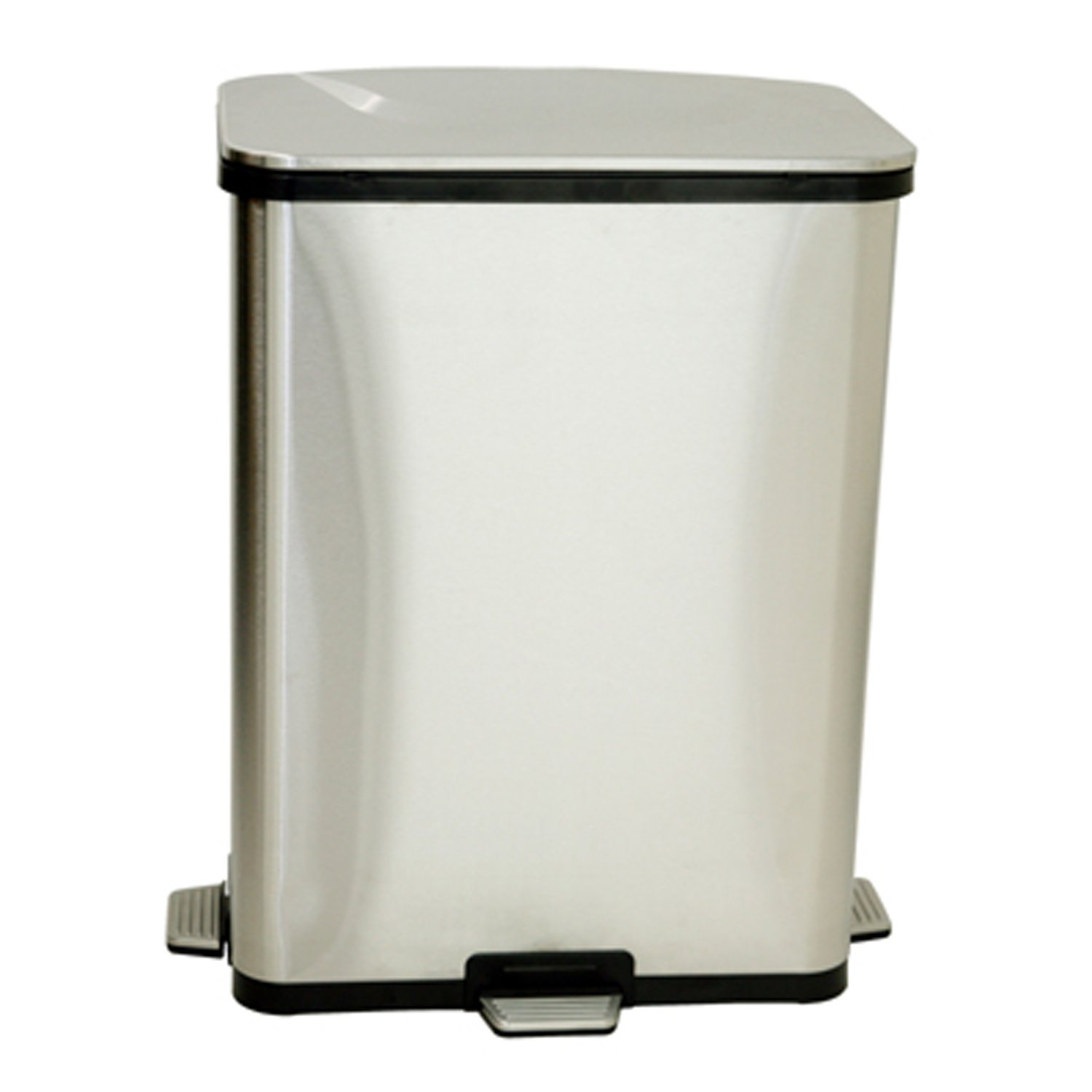 itouchless-autostep-13-gallon-stainless-steel-automatic-step-trash-can-with-odor image 1