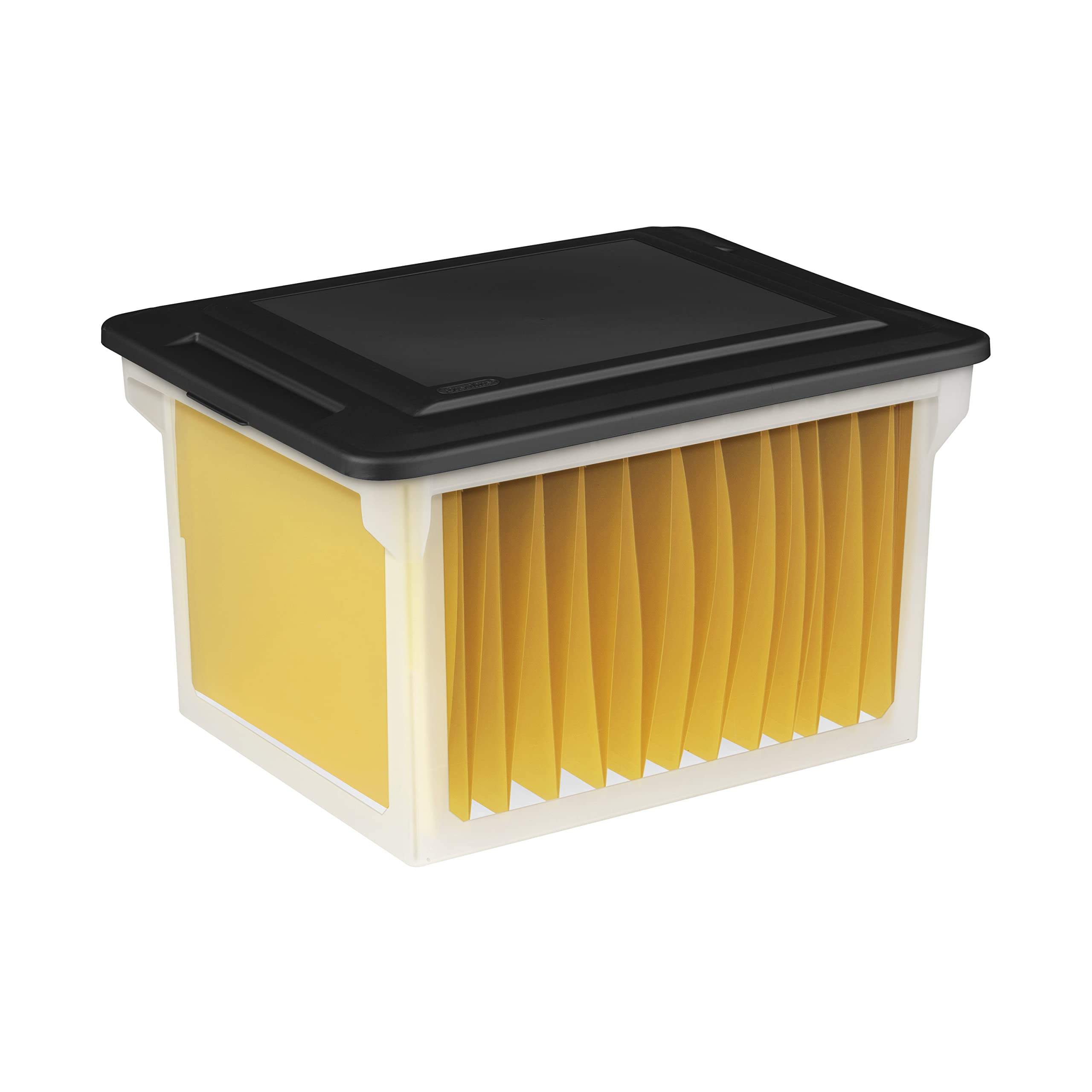 sterilite-4-pack-file-box-clear-storage-tote-with-black-lid-for-letter-legal-han image 8