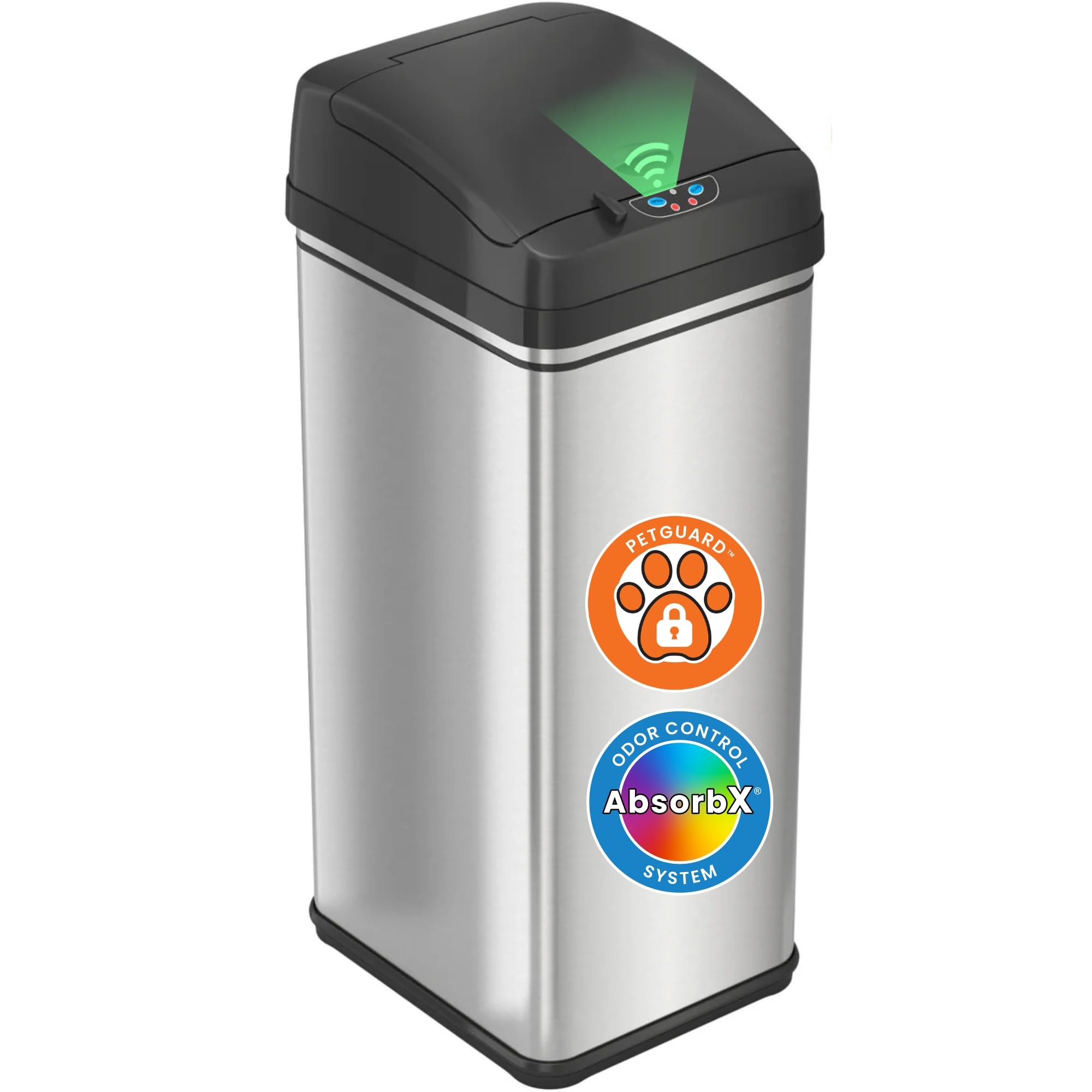 itouchless-13-gallon-50-liter-sensor-dog-poop-trash-can-with-lid-absorbx-odor-fi image 1