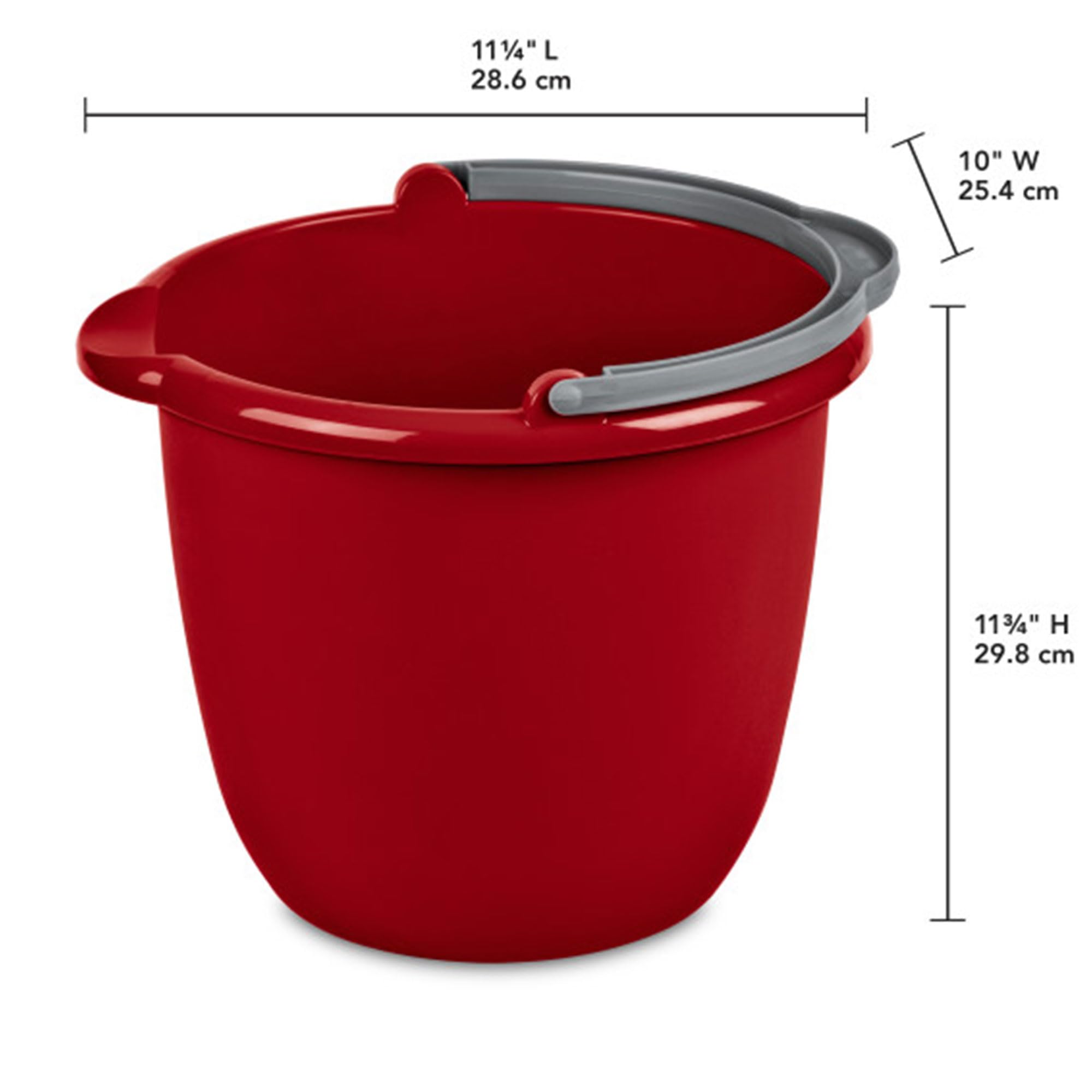 sterilite-10-qt-spout-pail-with-handle-12-pack-household-cleaning-bucket-car-was image 2