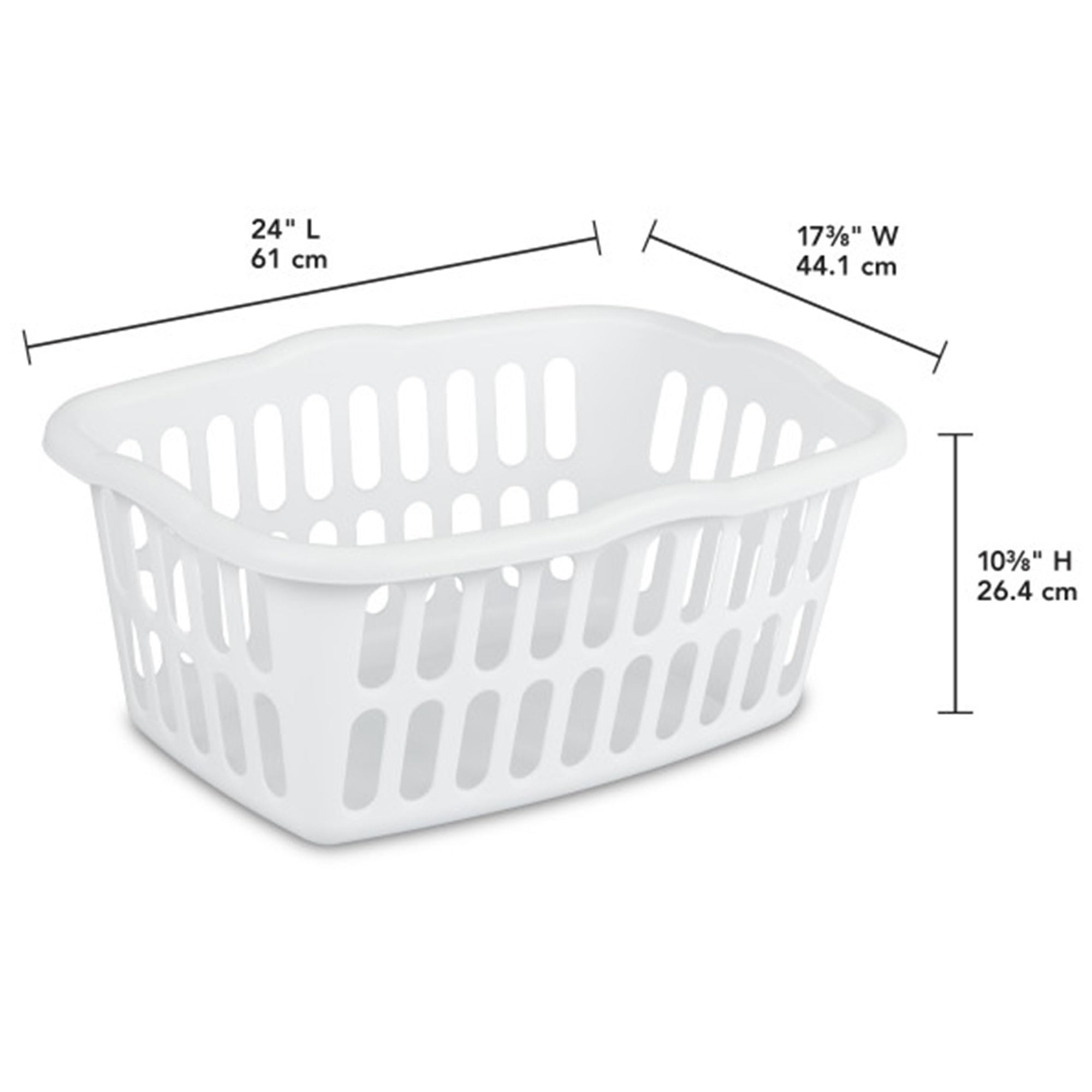 sterilite-12-pack-rectangular-laundry-basket-plastic-clothes-hamper-1-5-bushel-w image 2