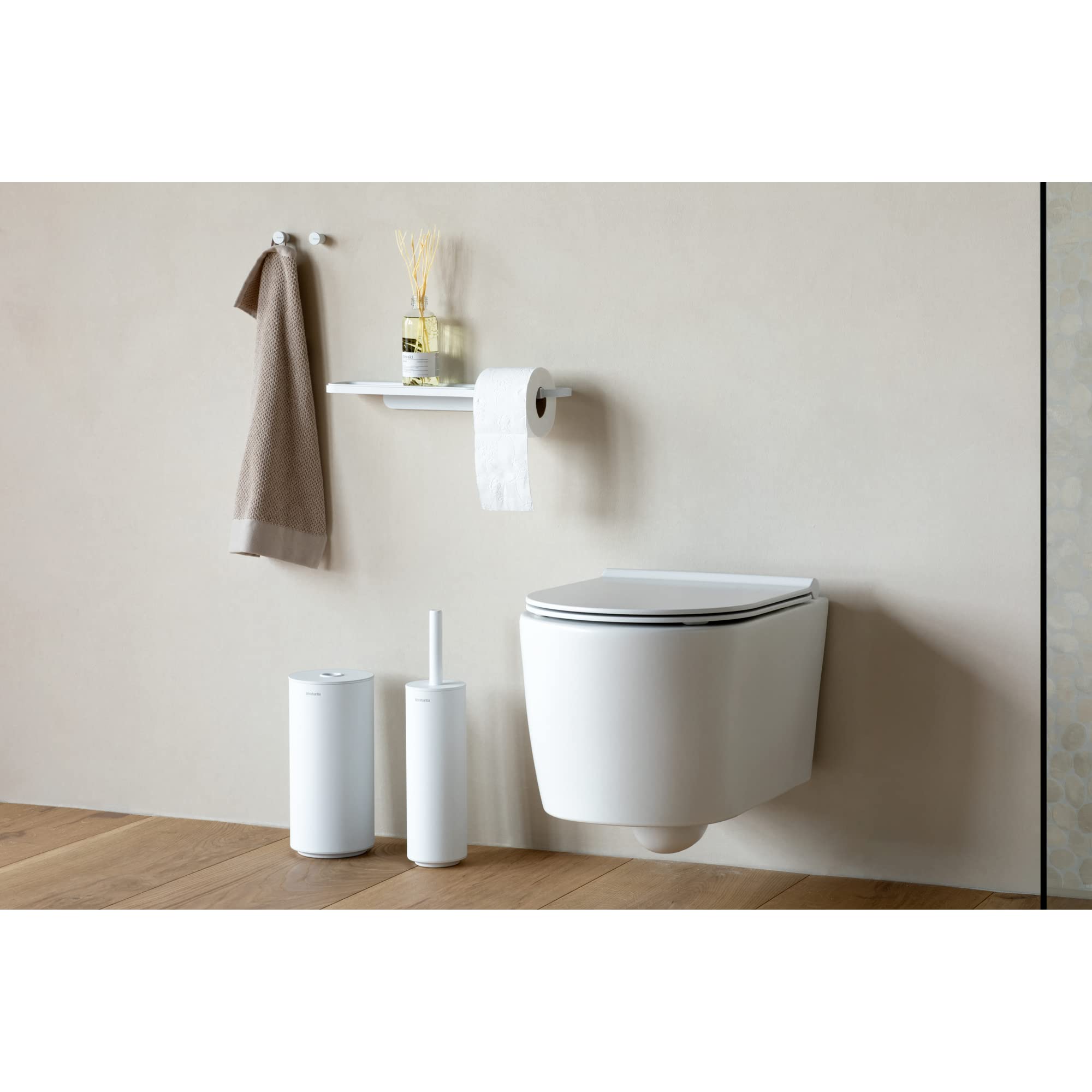 brabantia-mindset-toilet-roll-dispenser-mineral-fresh-white-wall-mountable-holds image 8