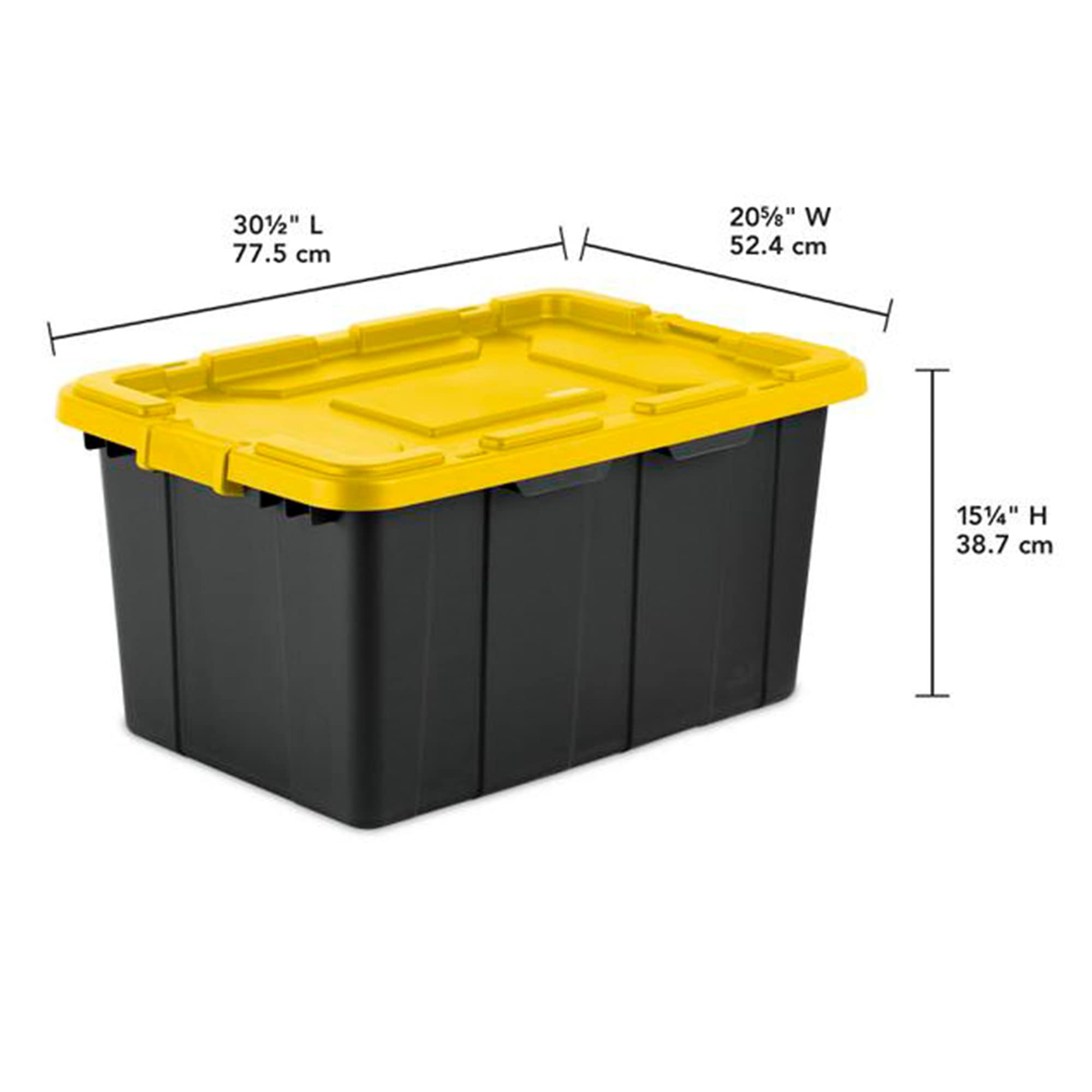 sterilite-27-gallon-industrial-heavy-duty-stackable-storage-tote-with-latching-l image 7