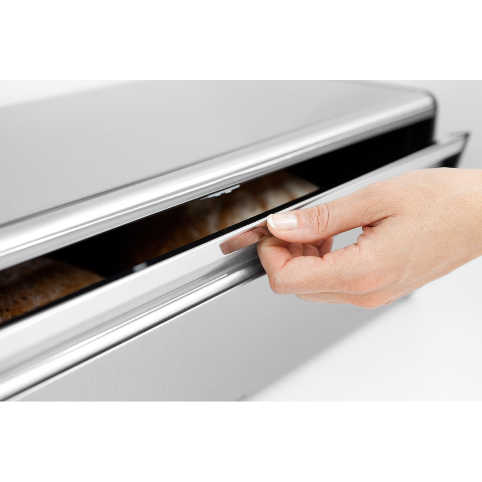 brabantia-rectangular-fall-front-bread-box-matt-steel-large-capacity-with-magnet image 4