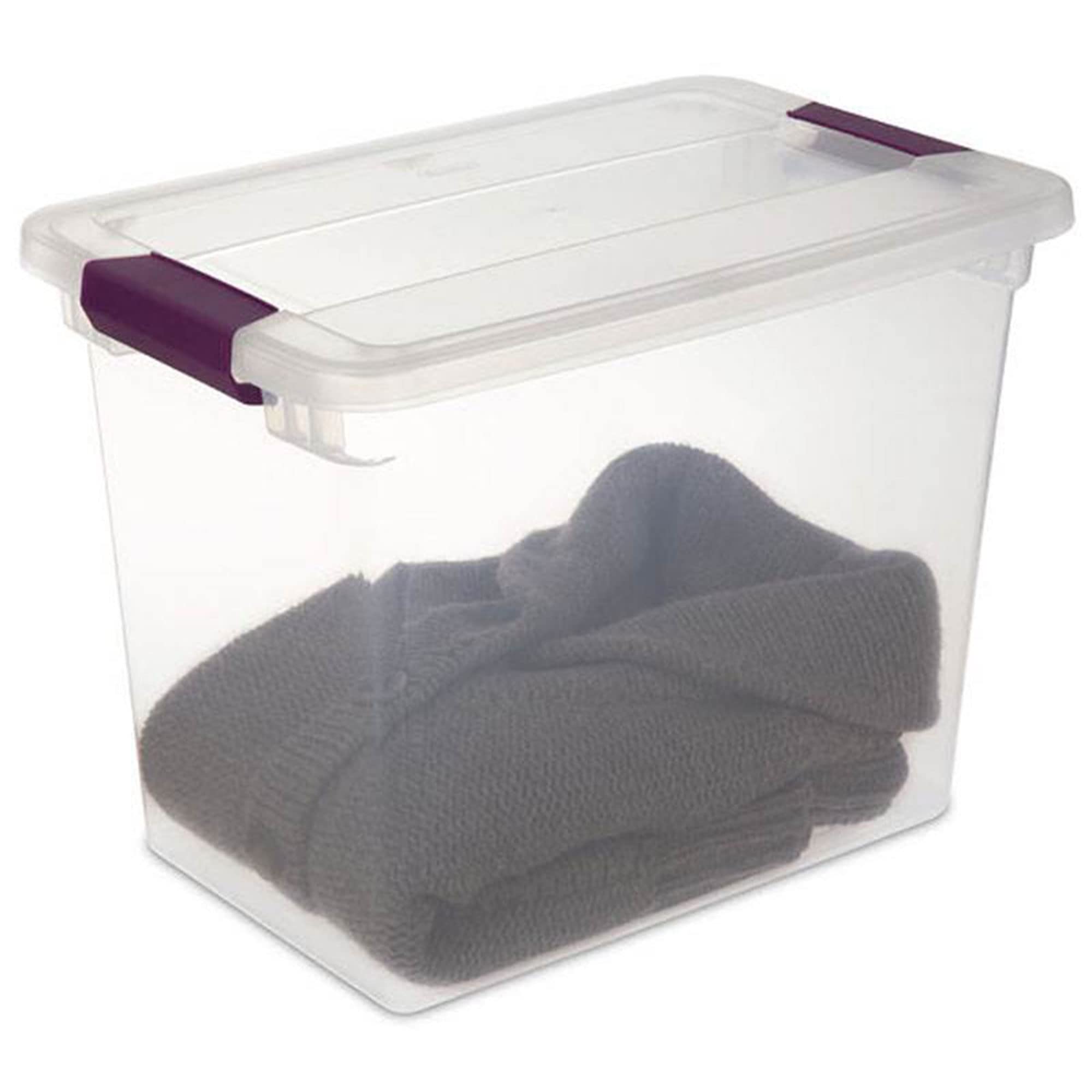 sterilite-27-quart-15-quart-clear-latch-lid-storage-totes-18-pack-6x27qt-12x15qt image 4