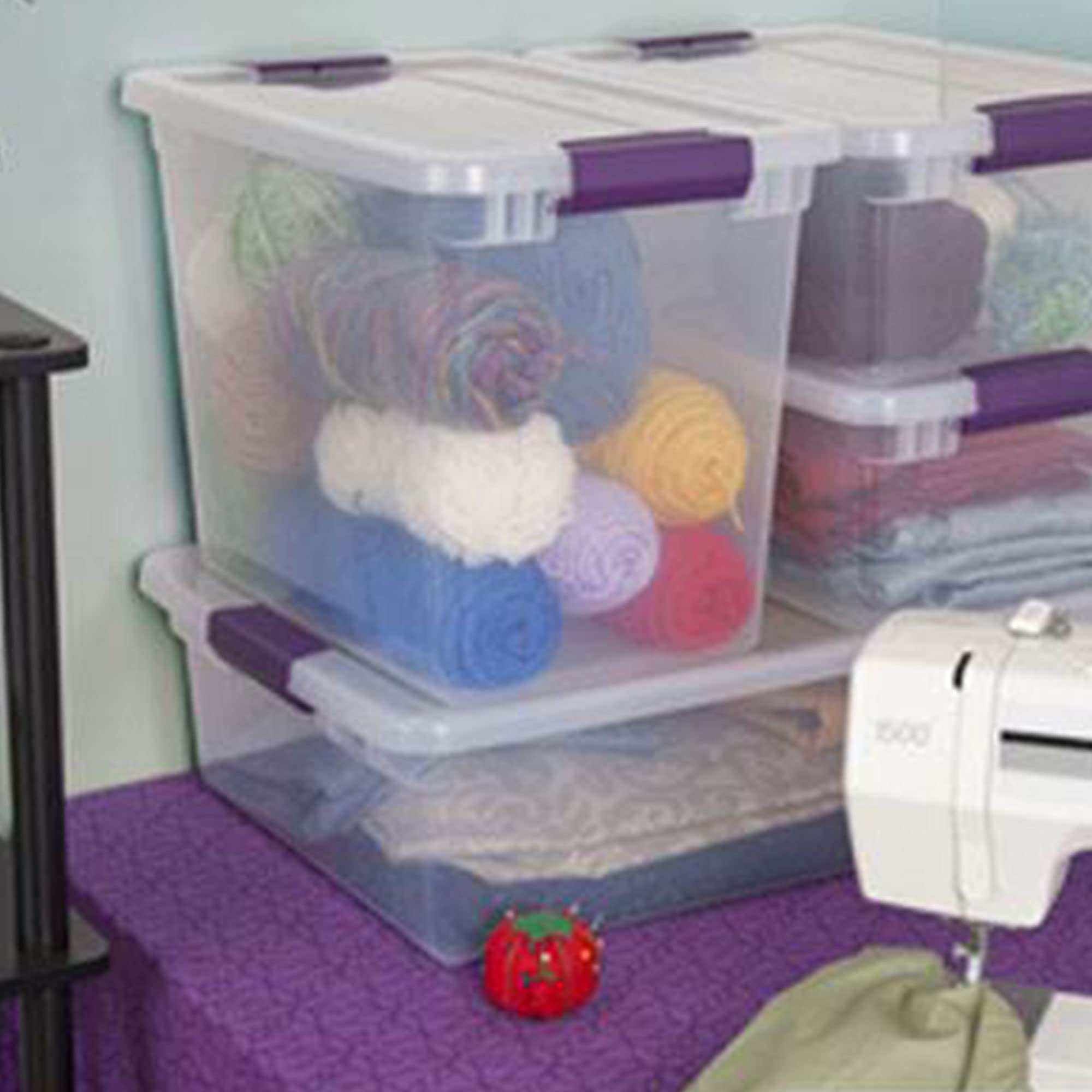 sterilite-27-quart-15-quart-clear-latch-lid-storage-totes-18-pack-6x27qt-12x15qt image 8