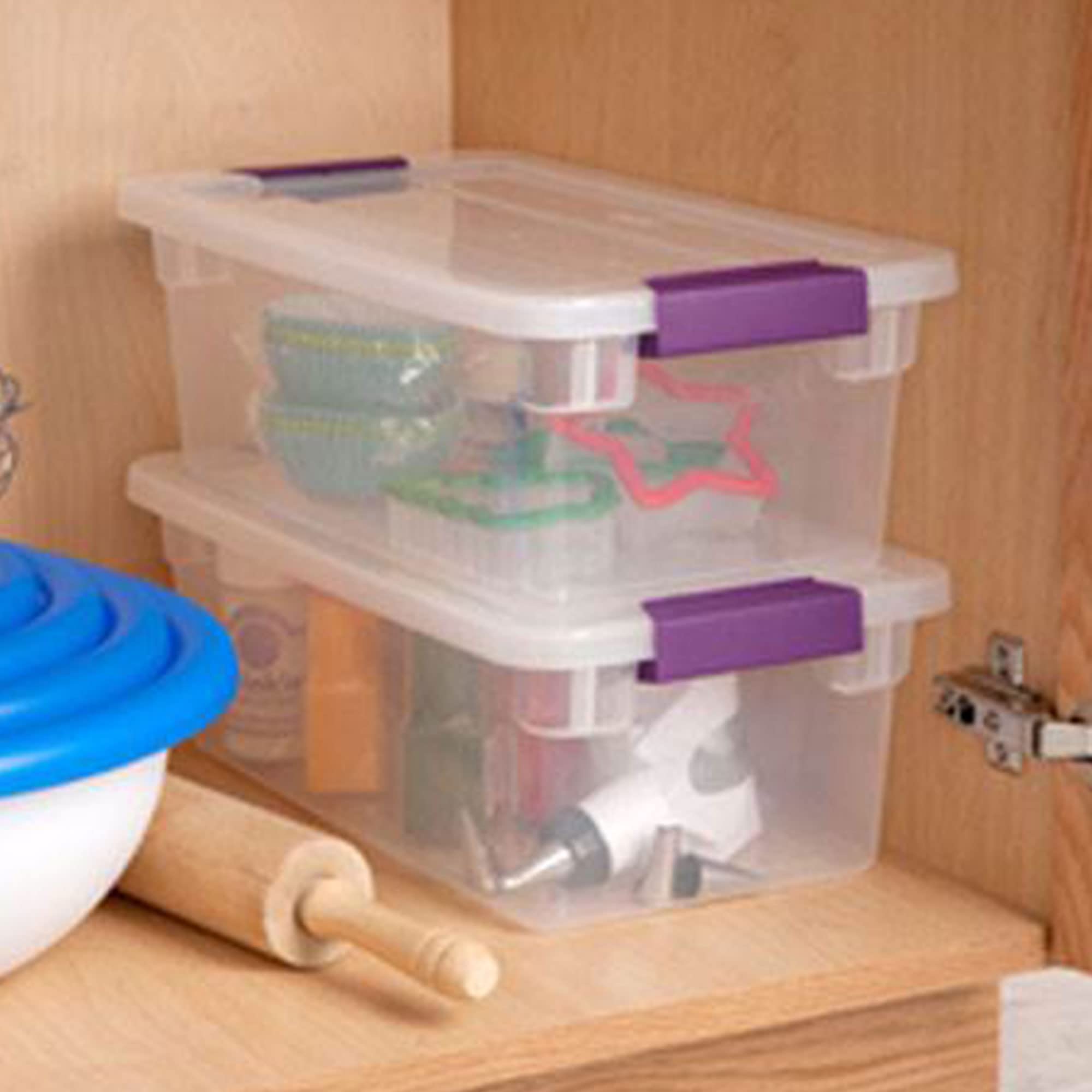 sterilite-15-quart-6-quart-clear-plastic-storage-totes-with-lids-24-pack image 7