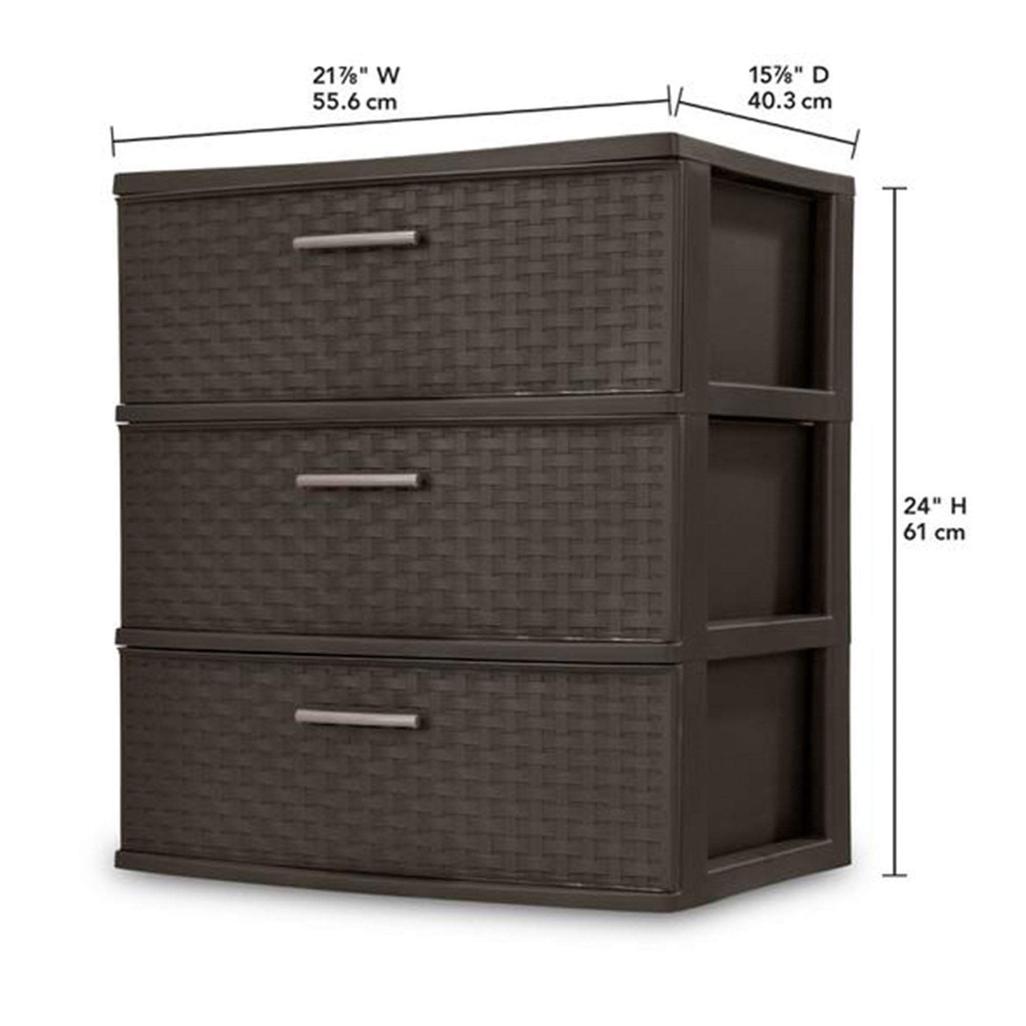 sterilite-3-drawer-wide-storage-tower-espresso image 3