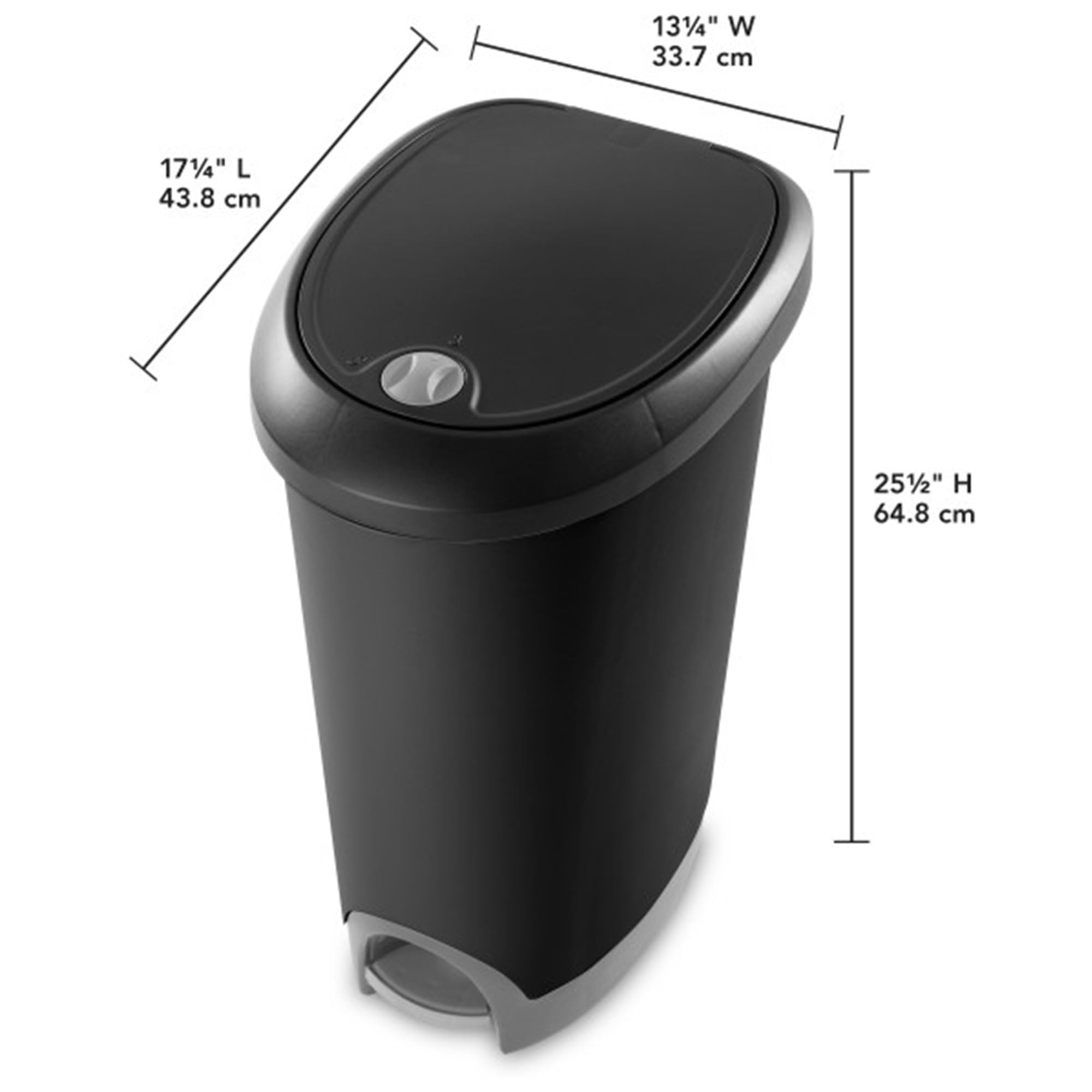 sterilite-12-6-gallon-locking-stepon-wastebasket-with-lid-black-6-pack image 2