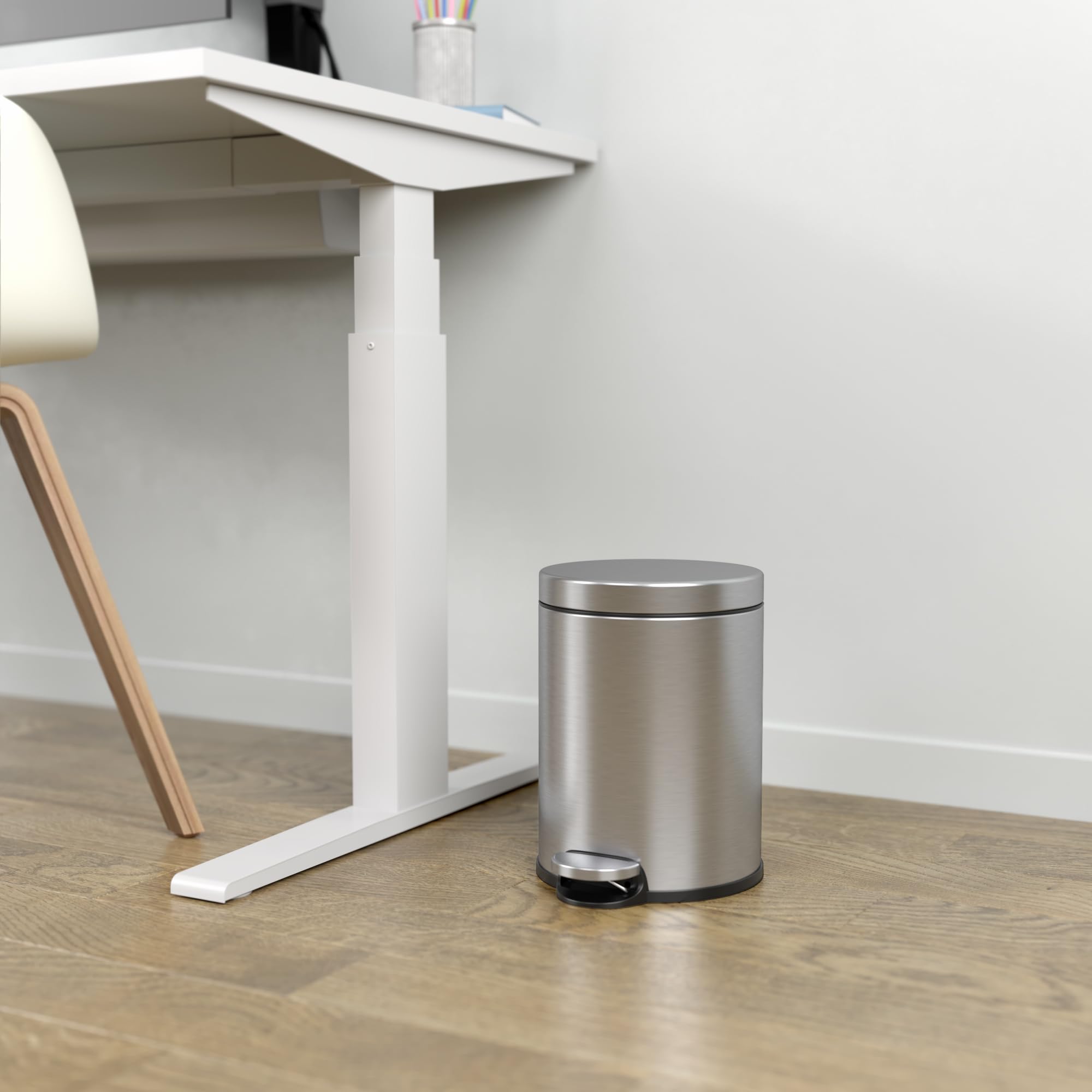 itouchless-softstep-1-3-gallon-step-trash-can-stainless-steel-pedal-bin-with-abs image 4