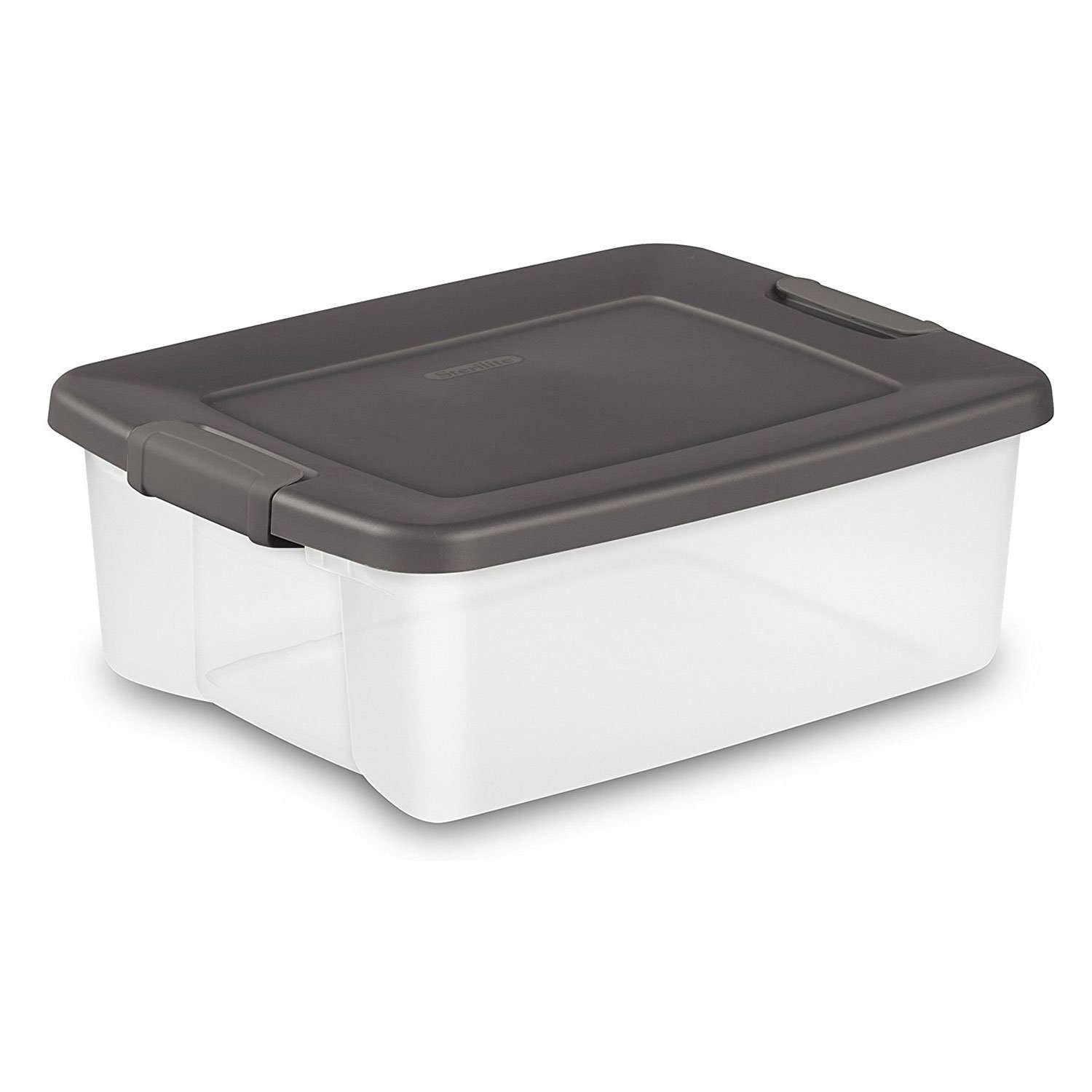 sterilite-25-quart-storage-tote-with-driftwood-lid-498-pack-fits-0155-shelving image 1