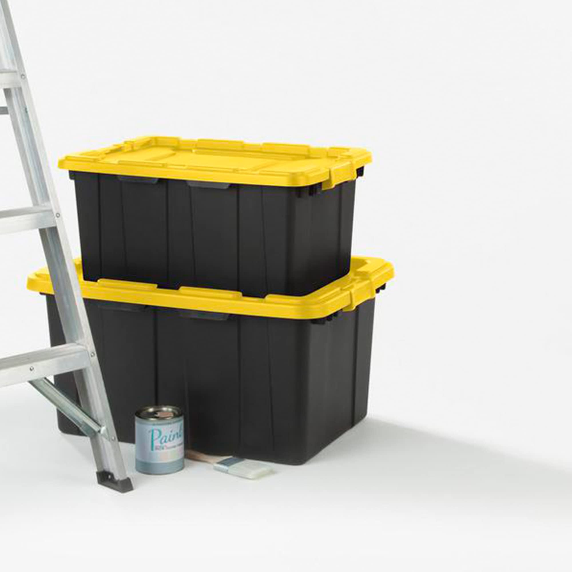 sterilite-27-gallon-industrial-heavy-duty-stackable-storage-tote-with-latching-l image 8