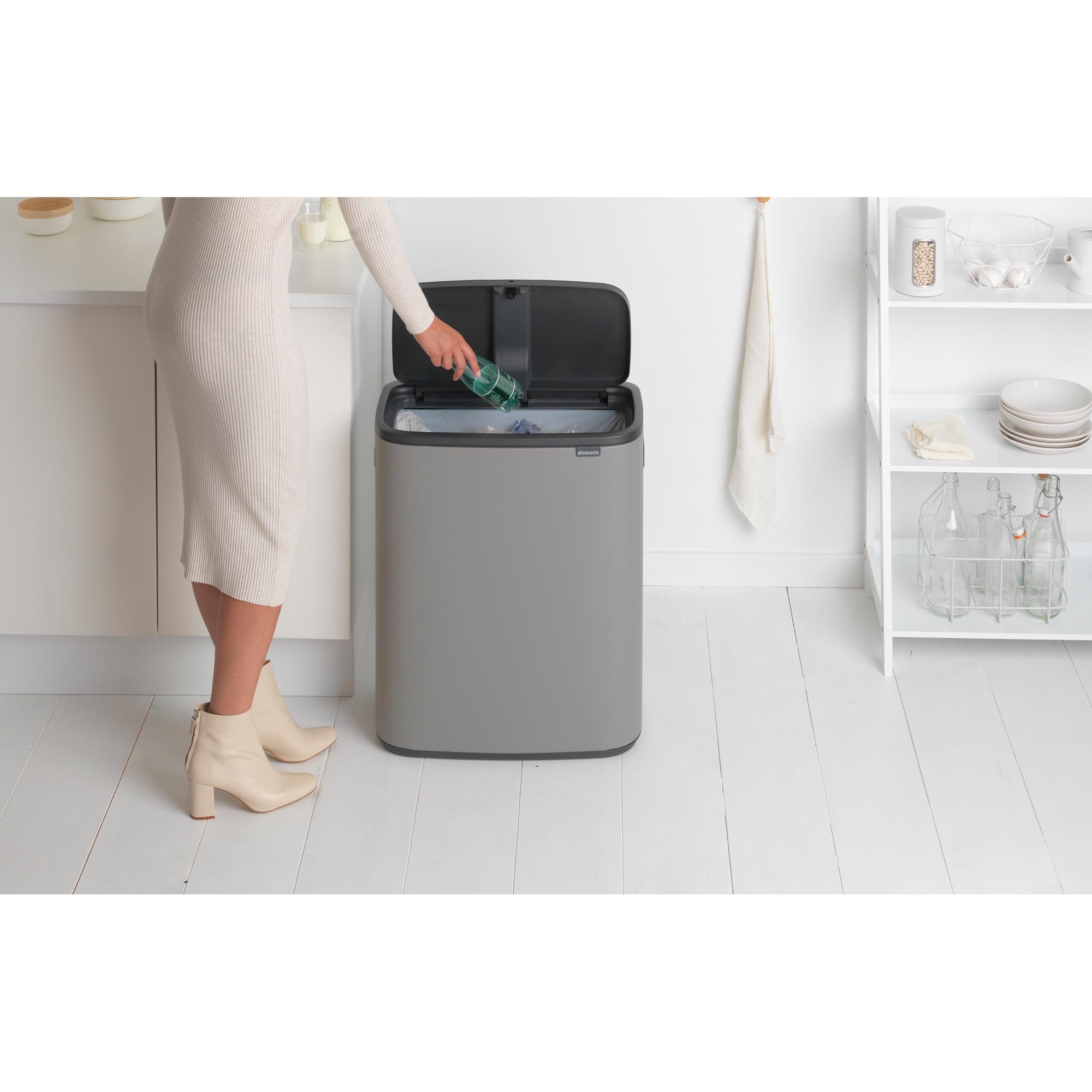 brabantia-bo-touch-top-kitchen-trash-can-16-gal-mineral-gray-soft-close-single-c image 6