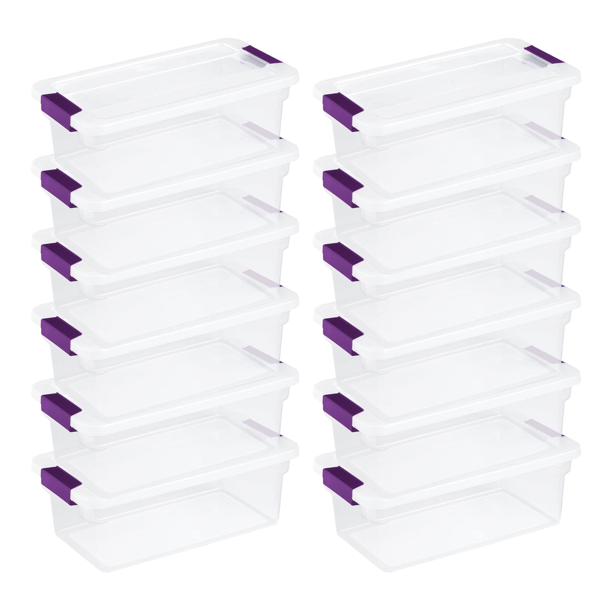 sterilite-6-pack-66-qt-12-pack-6-qt-clearview-latch-box-stackable-clear-plastic- image 3