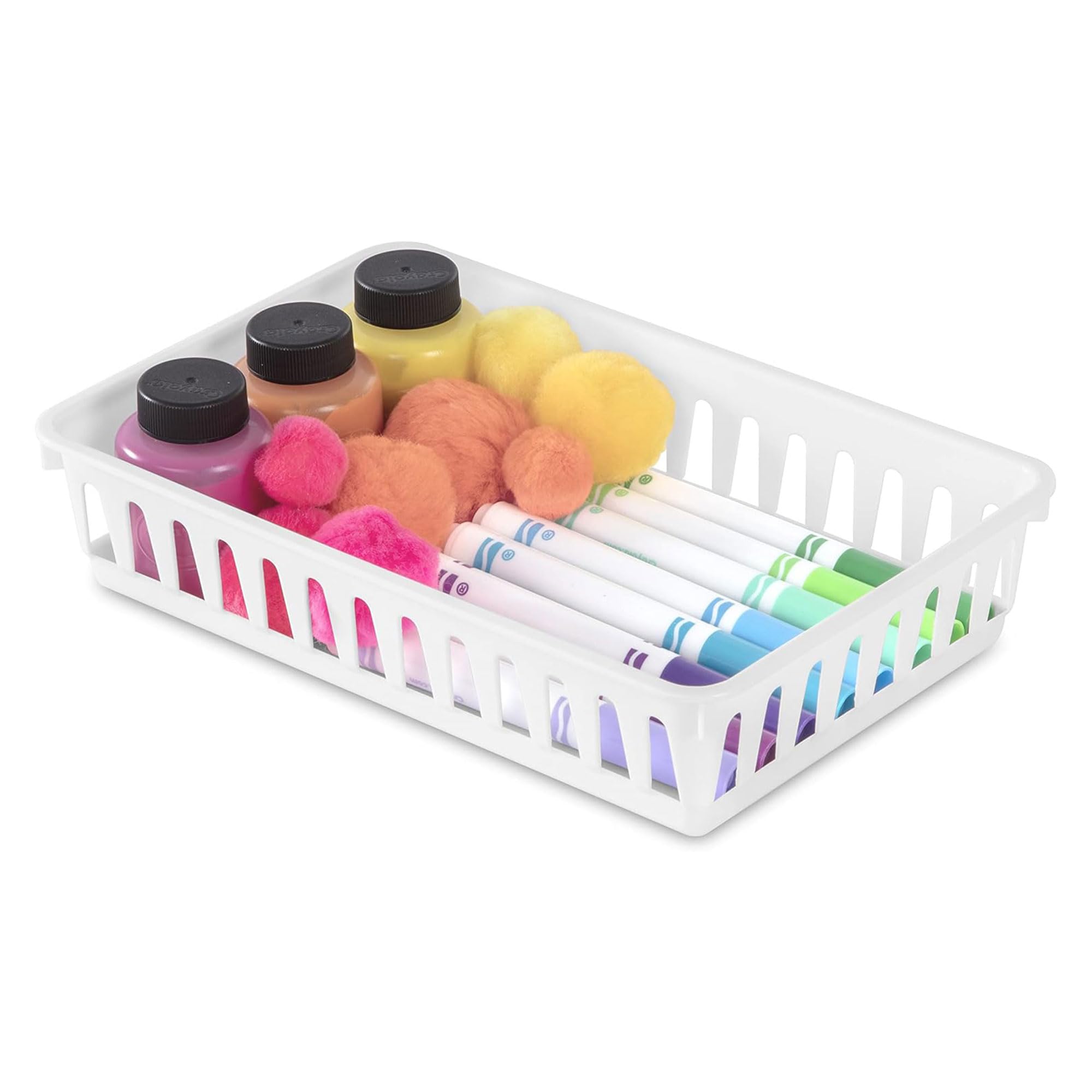 sterilite-storage-tray-24-pack-plastic-basket-organizer-for-drawers-shelves-bath image 6