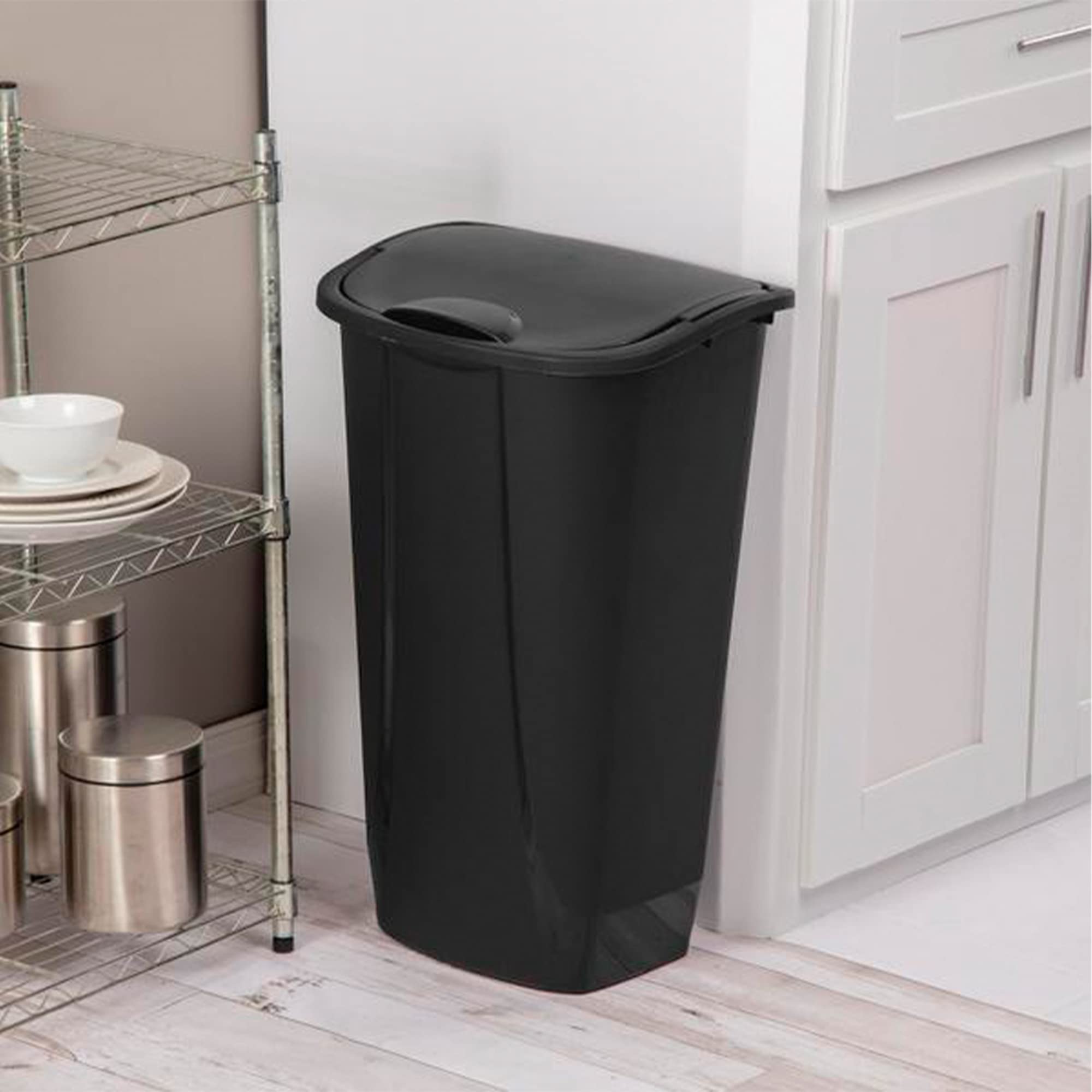 sterilite-11-gallon-swingtop-wastebasket-12-pack-heavy-duty-plastic-trash-can-wi image 8