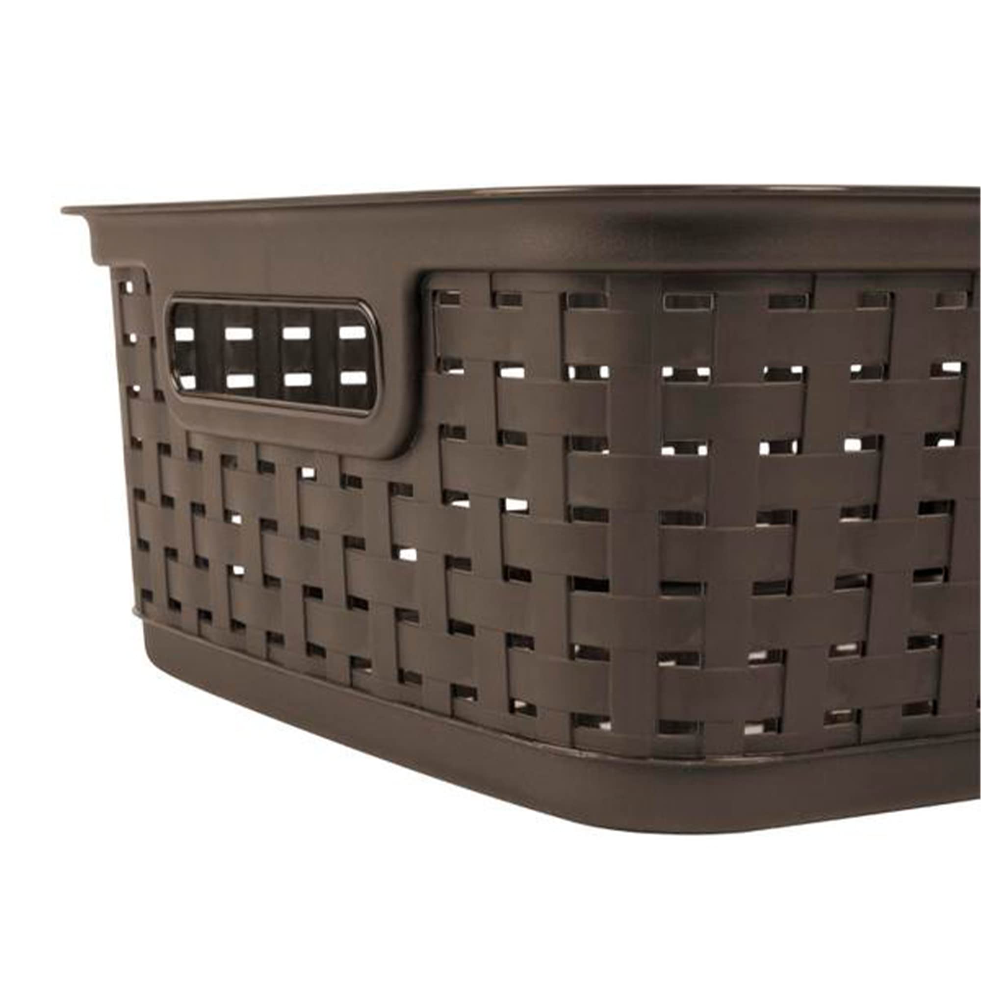 sterilite-short-plastic-weave-storage-basket-brown-6-pack image 7