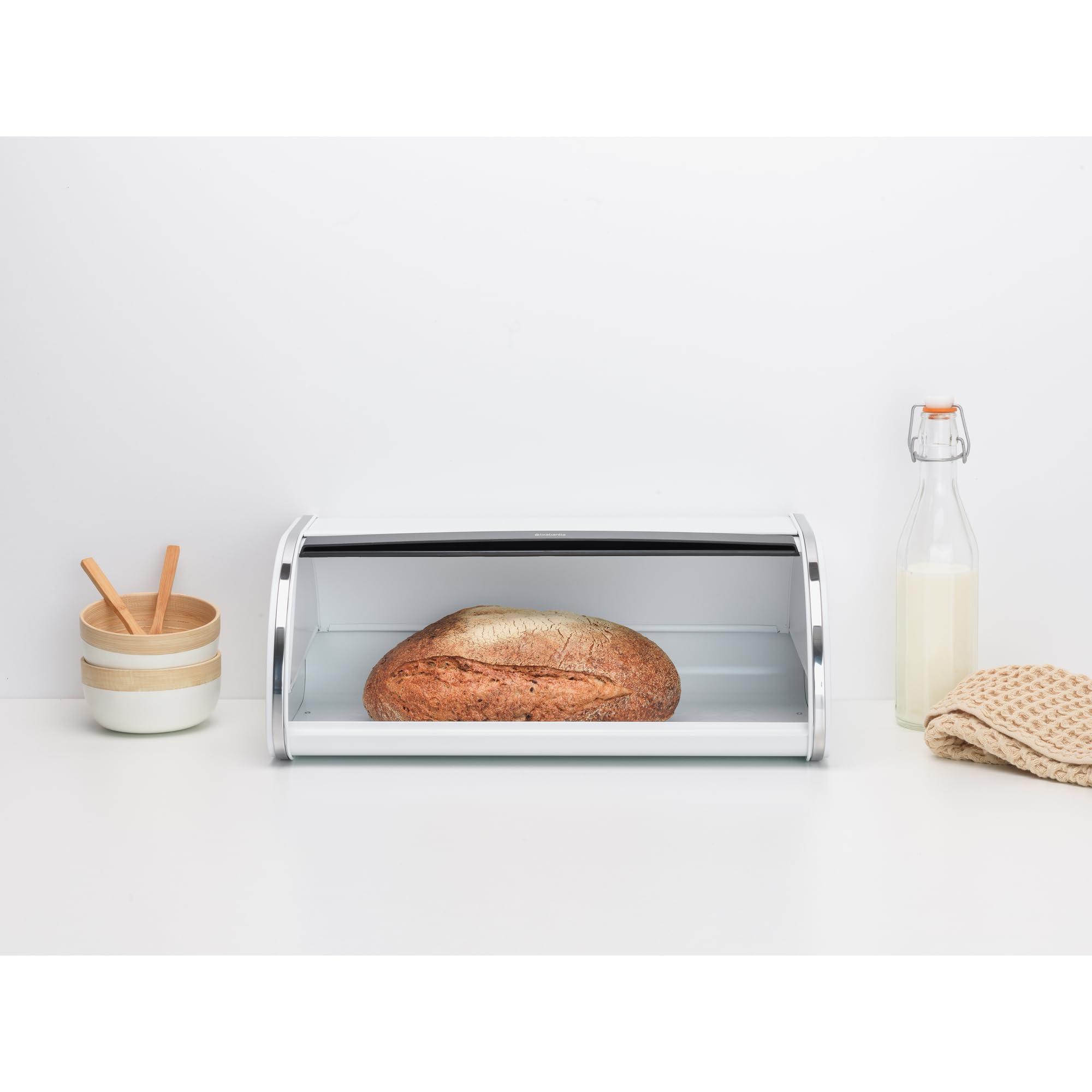 brabantia-roll-top-bread-box-large-white-metal-front-fits-2-loaves-magnetic-clos image 6
