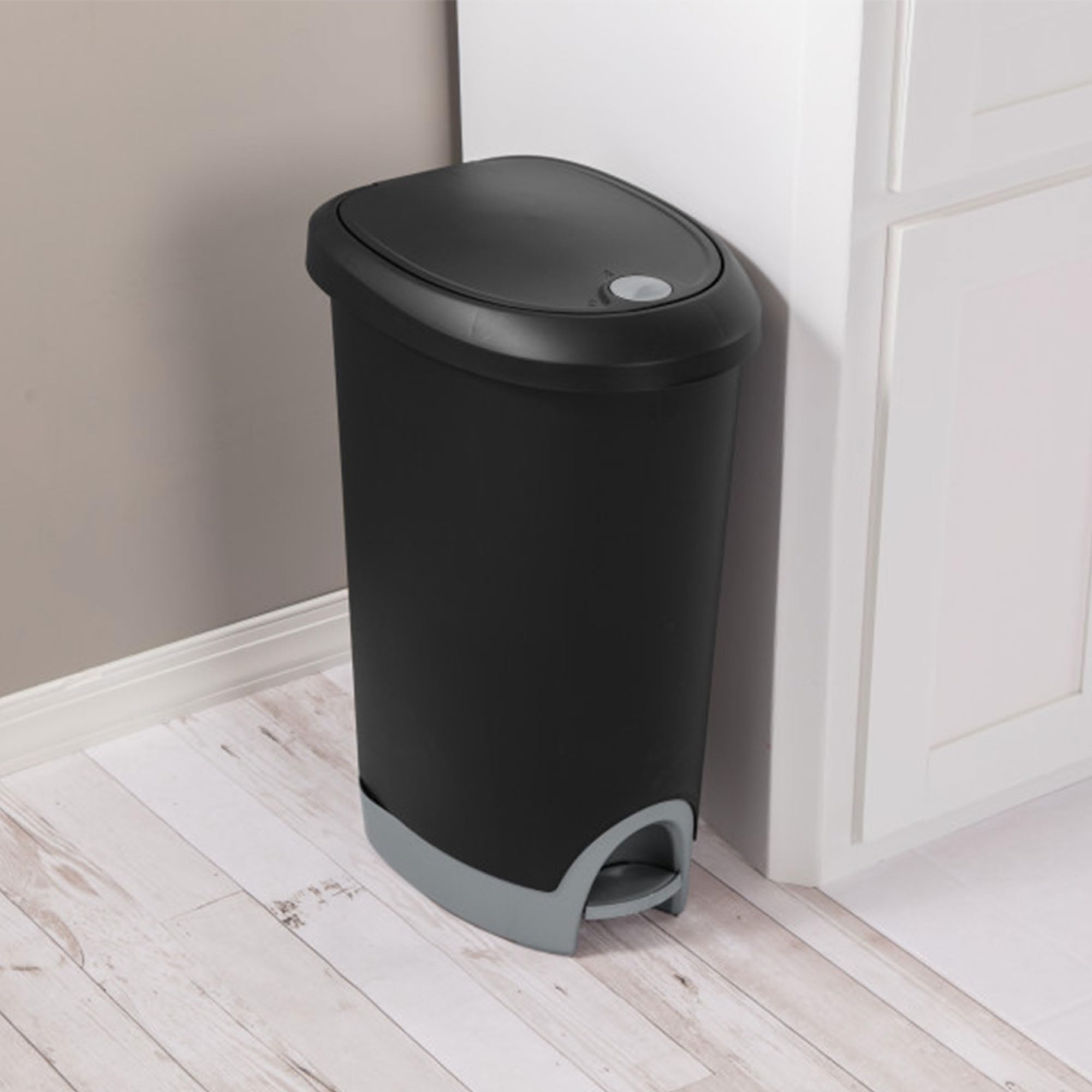 sterilite-12-6-gallon-locking-stepon-wastebasket-with-lid-black-6-pack image 6