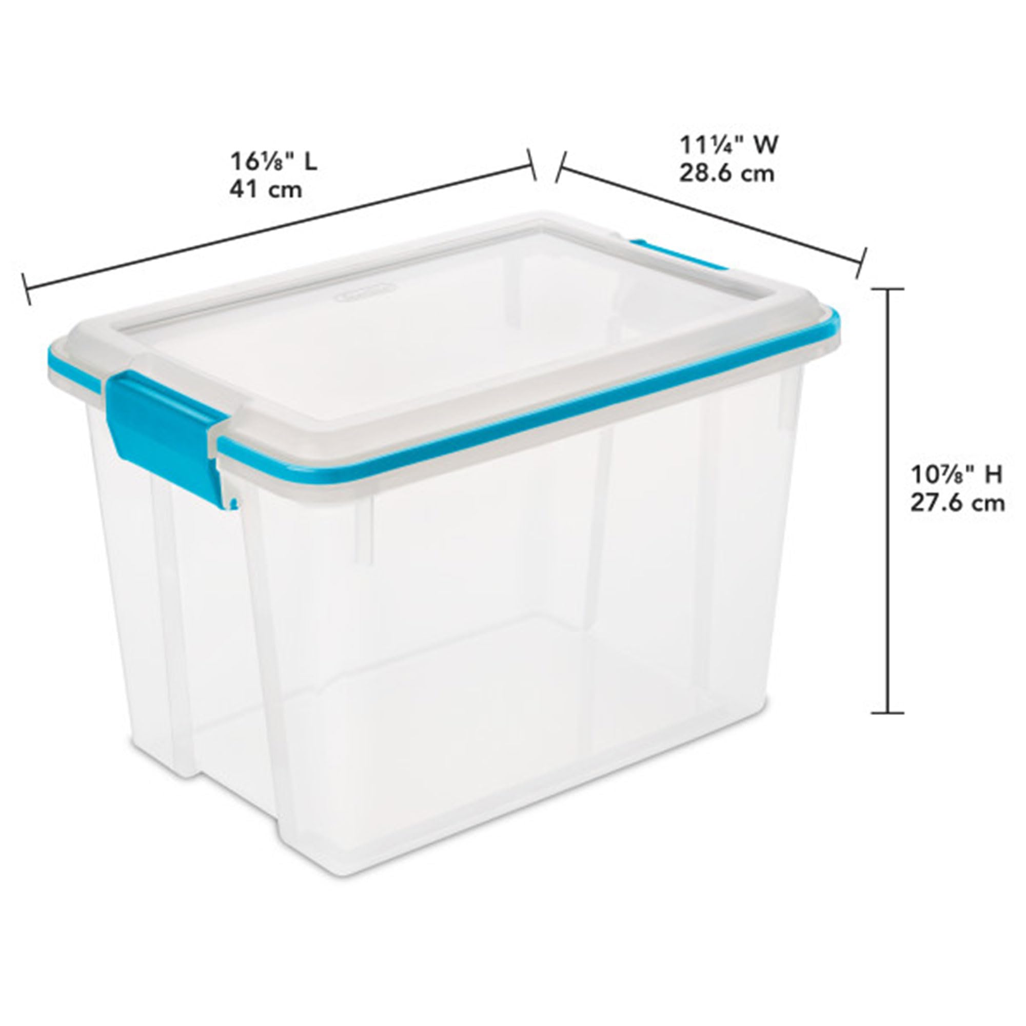 sterilite-6-pack-gasket-box-20-qt-clear-plastic-storage-bins-with-latching-lids image 2