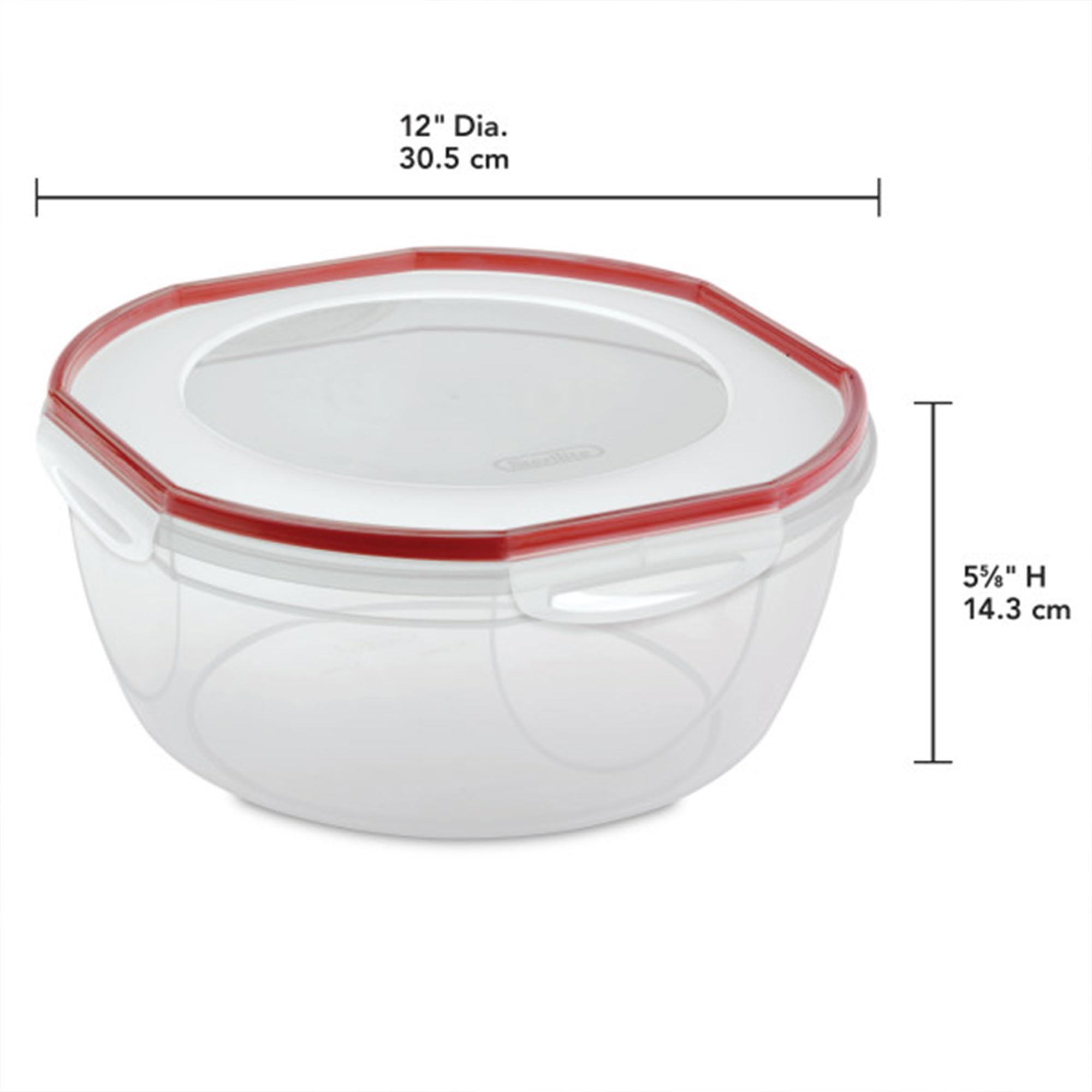 sterilite-ultra-seal-8-1-qt-bowl-large-airtight-food-storage-container-with-latc image 3