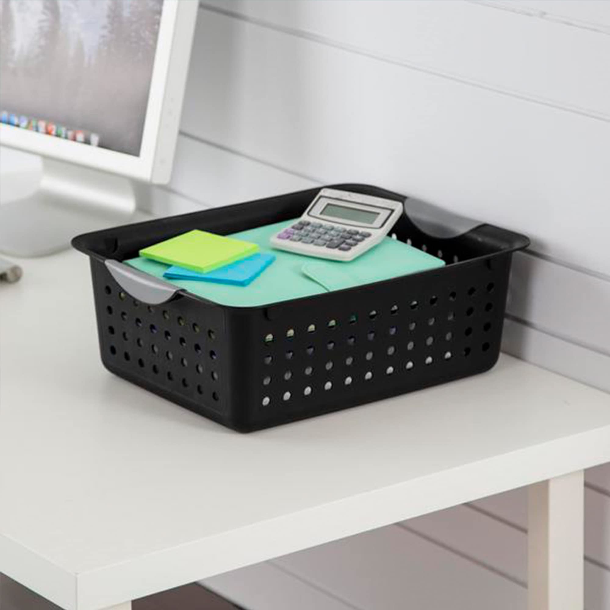 sterilite-medium-ultra-basket-black-6-pack image 6