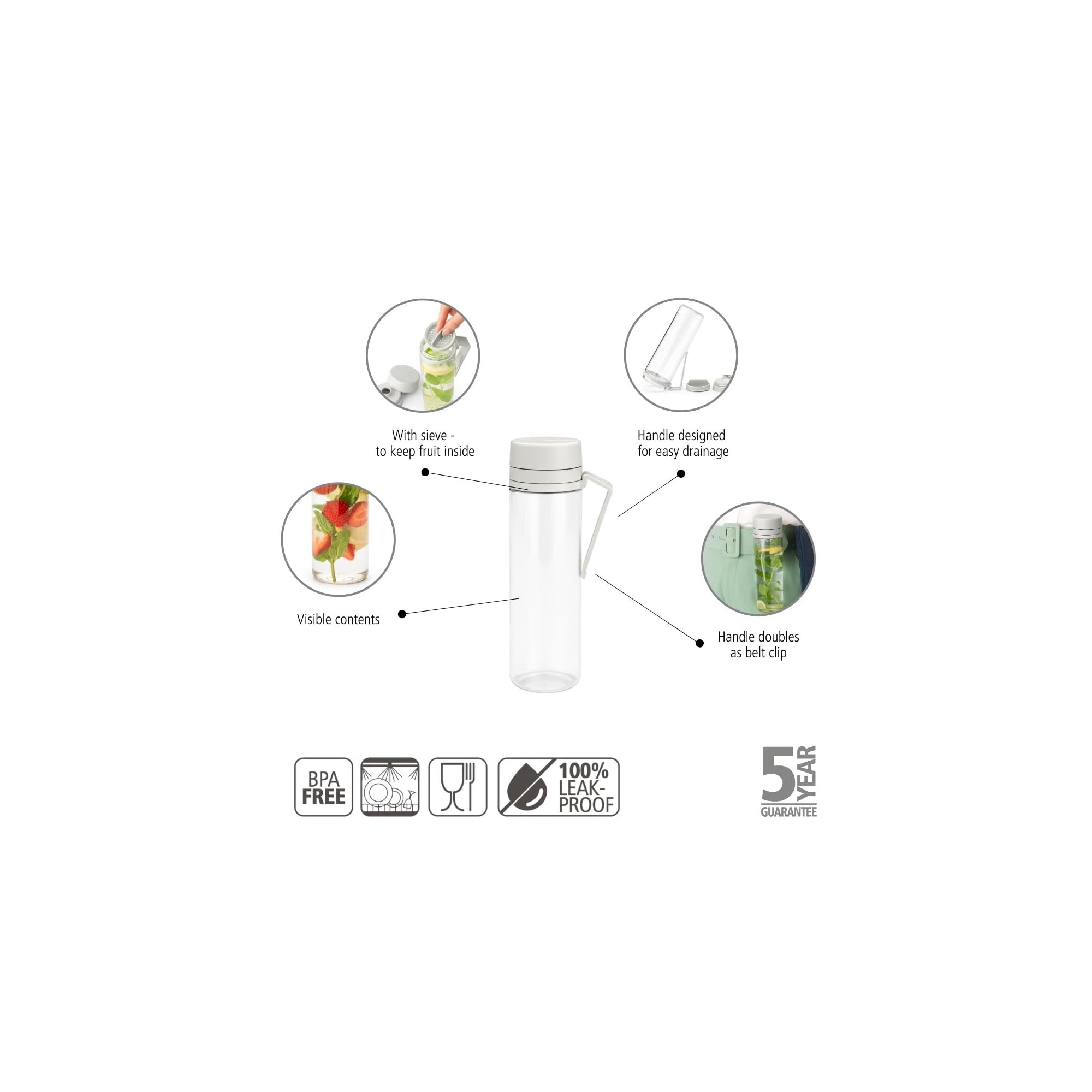 brabantia-make-take-water-bottle-with-strainer-17oz-light-gray image 2