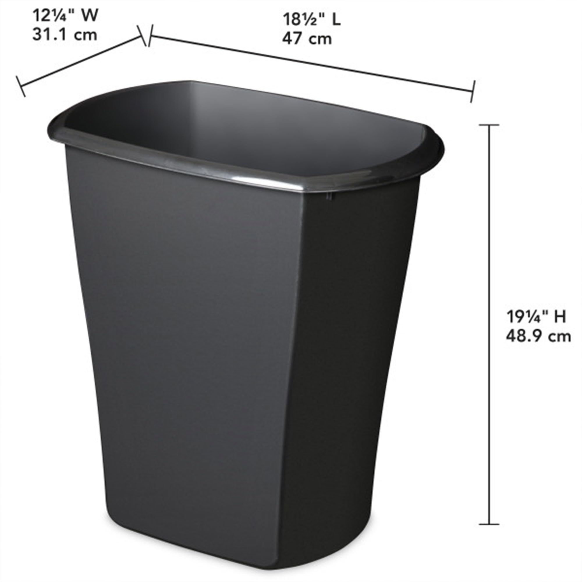 sterilite-10-gallon-ultra-plastic-wastebasket-for-home-bedrooms-kitchens-or-offi image 2