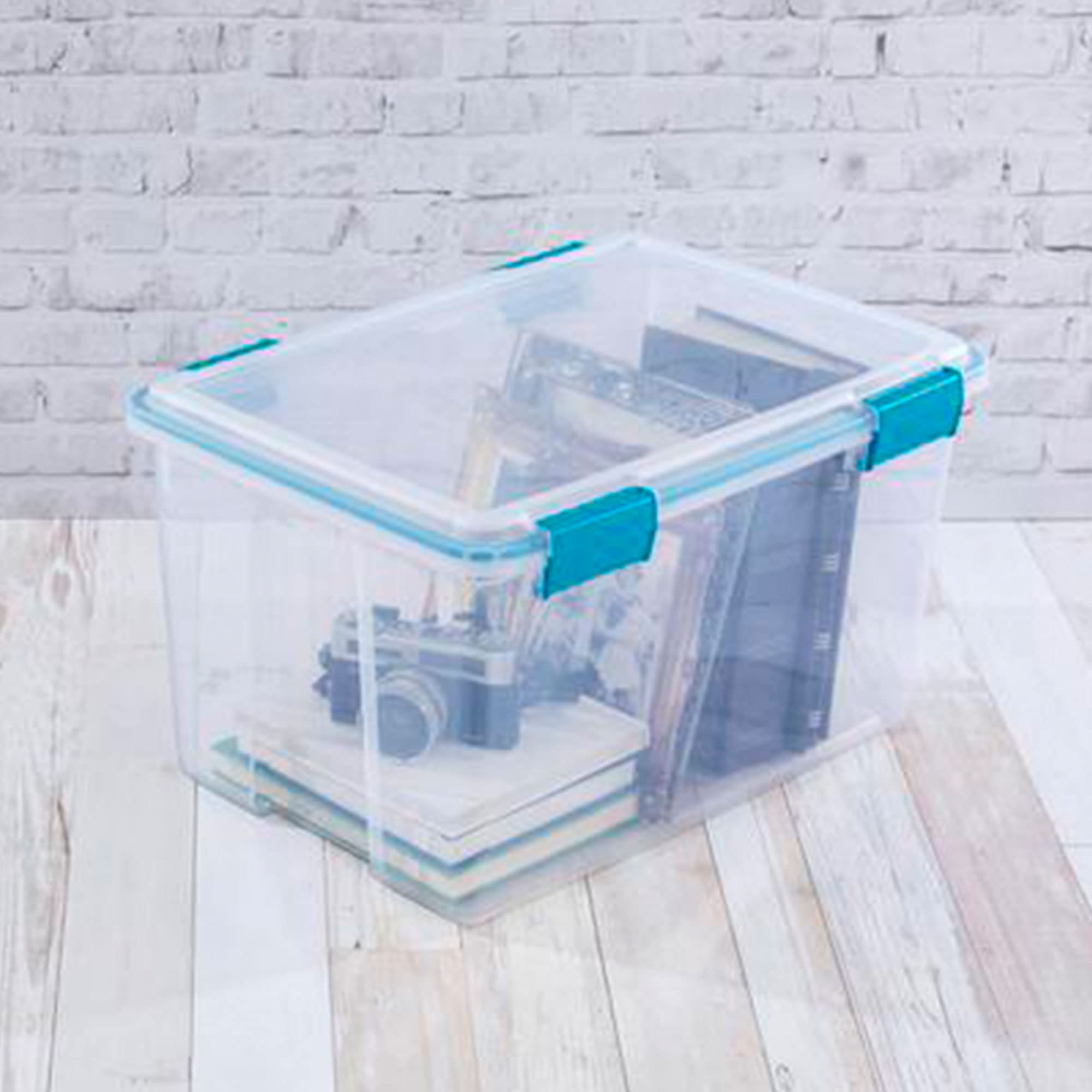 sterilite-54-quart-clear-plastic-stackable-storage-container-box-with-air-tight- image 3