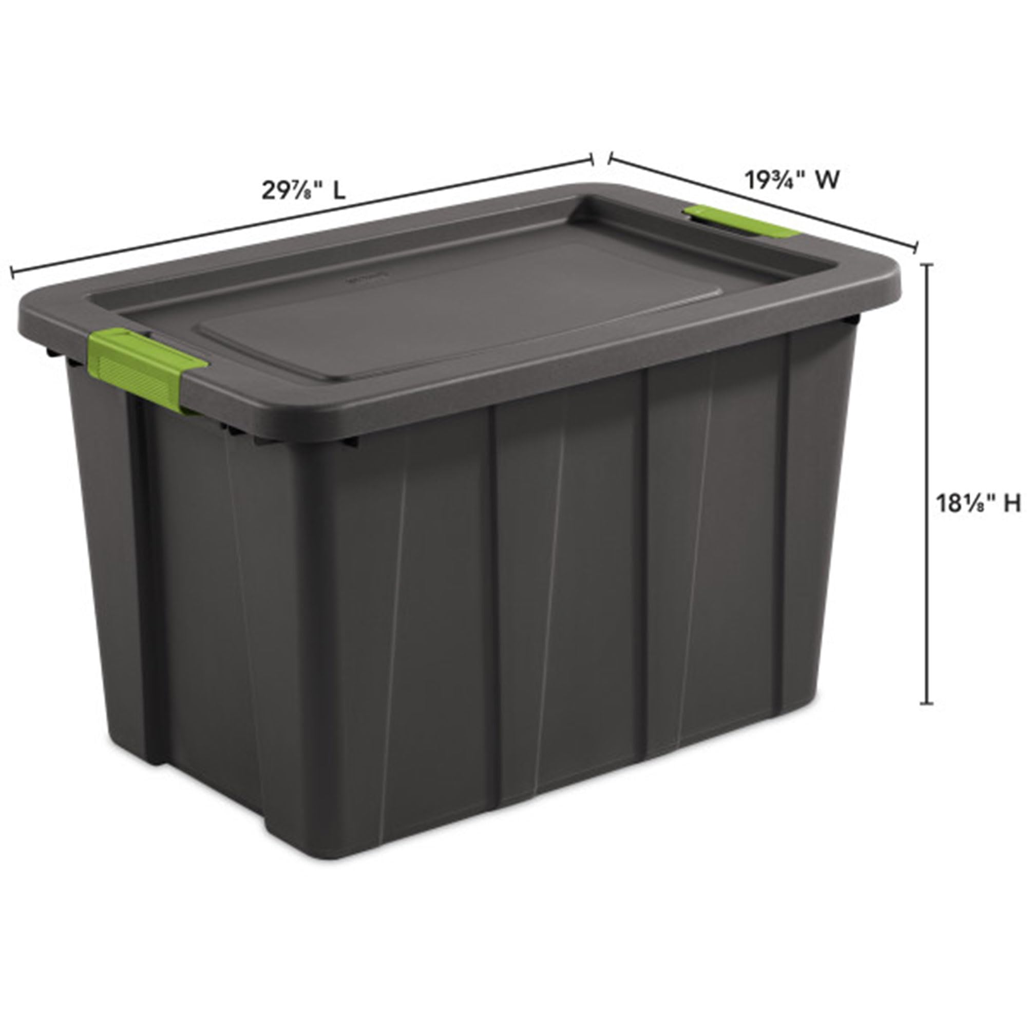 sterilite-4-pack-latching-tuff1-tote-30-gallon-gray image 2
